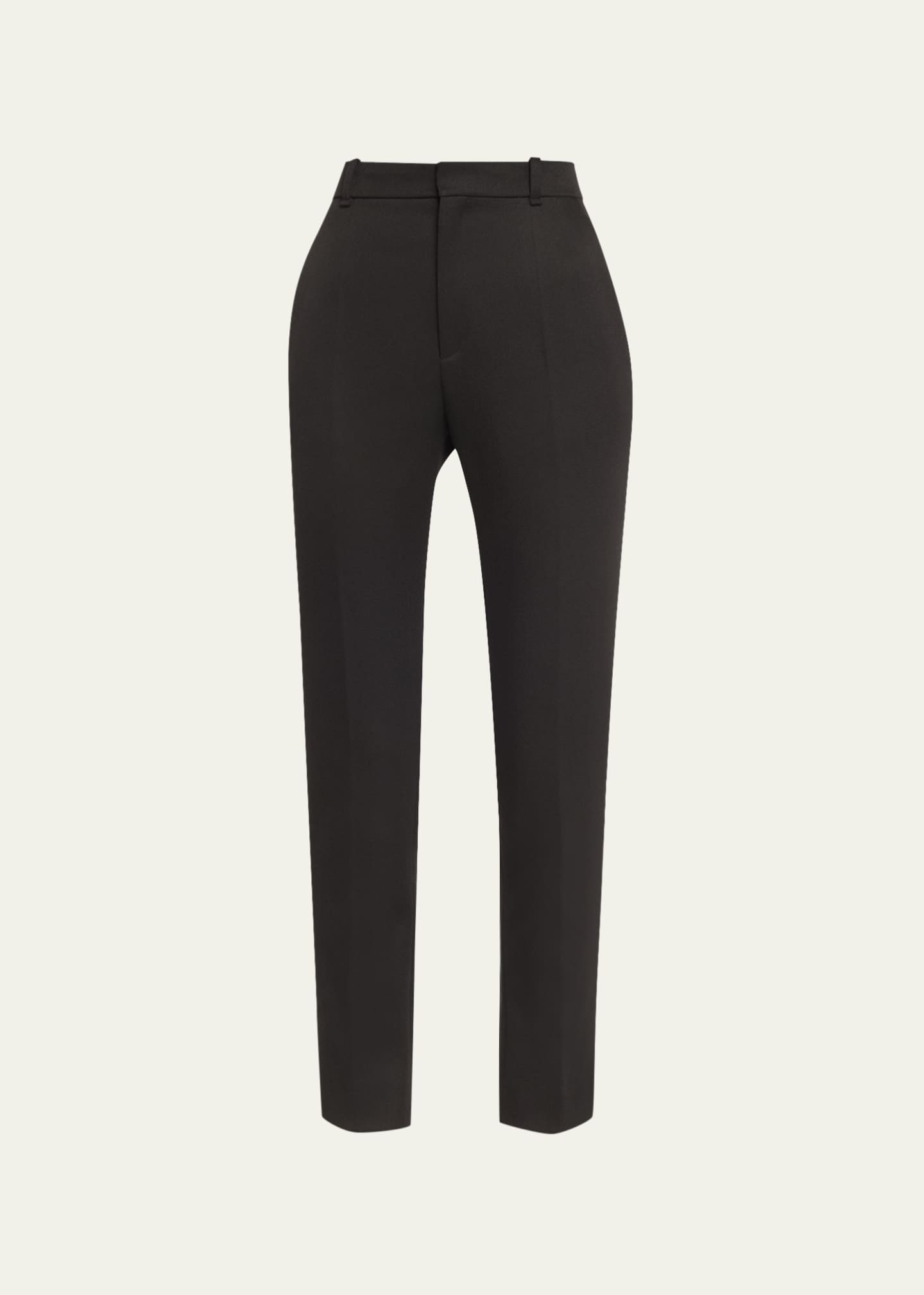 Chloe x Atelier Jolie Mid Rise Skinny Leg Ankle Crepe Trousers