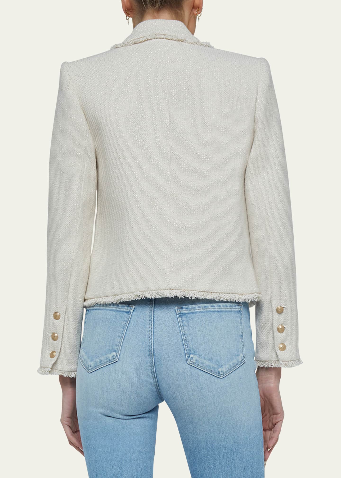 L'Agence Sylvia Metallic Tweed Jacket Image 3 of 4