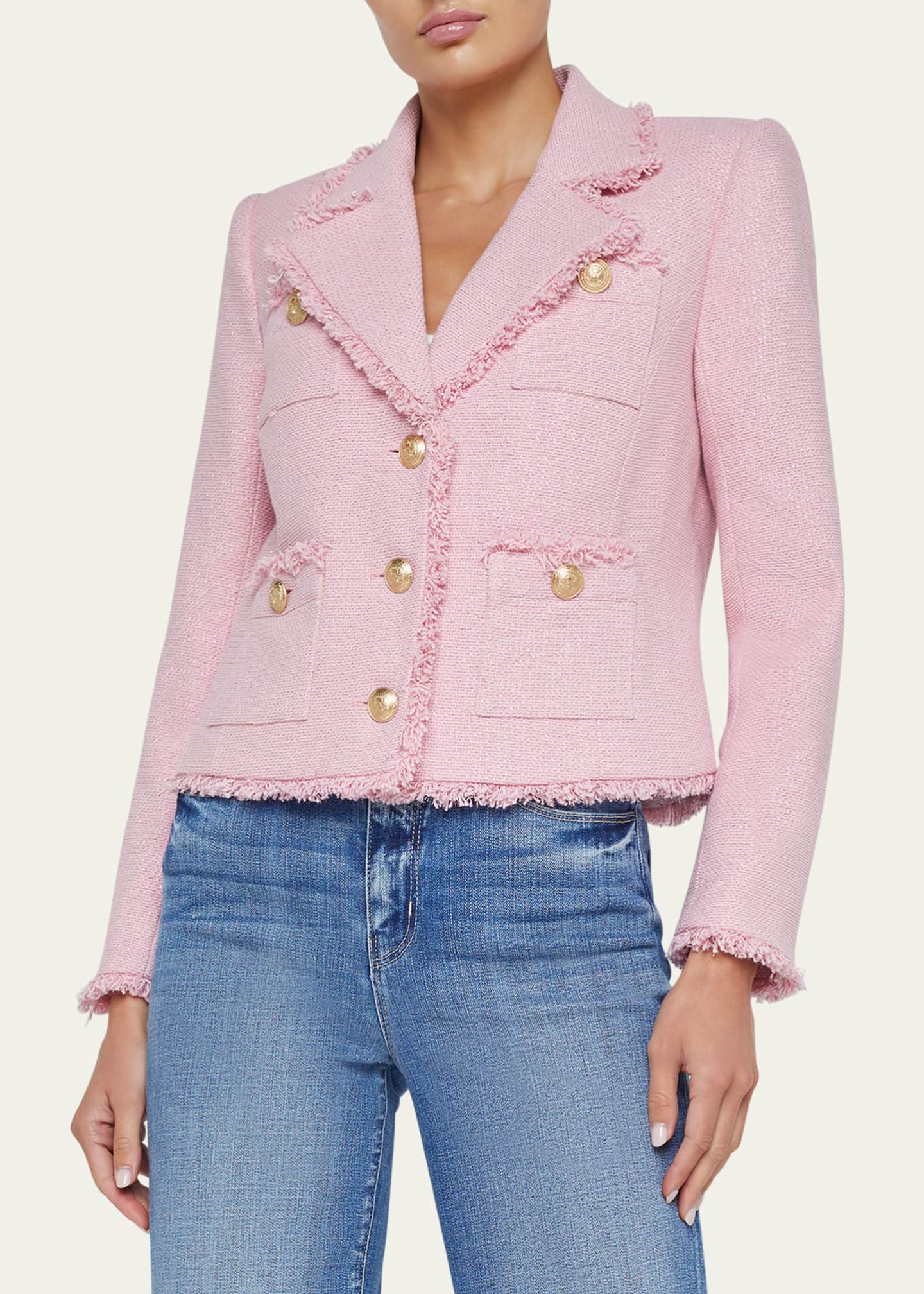 L'Agence Sylvia Metallic Tweed Jacket Image 5 of 5