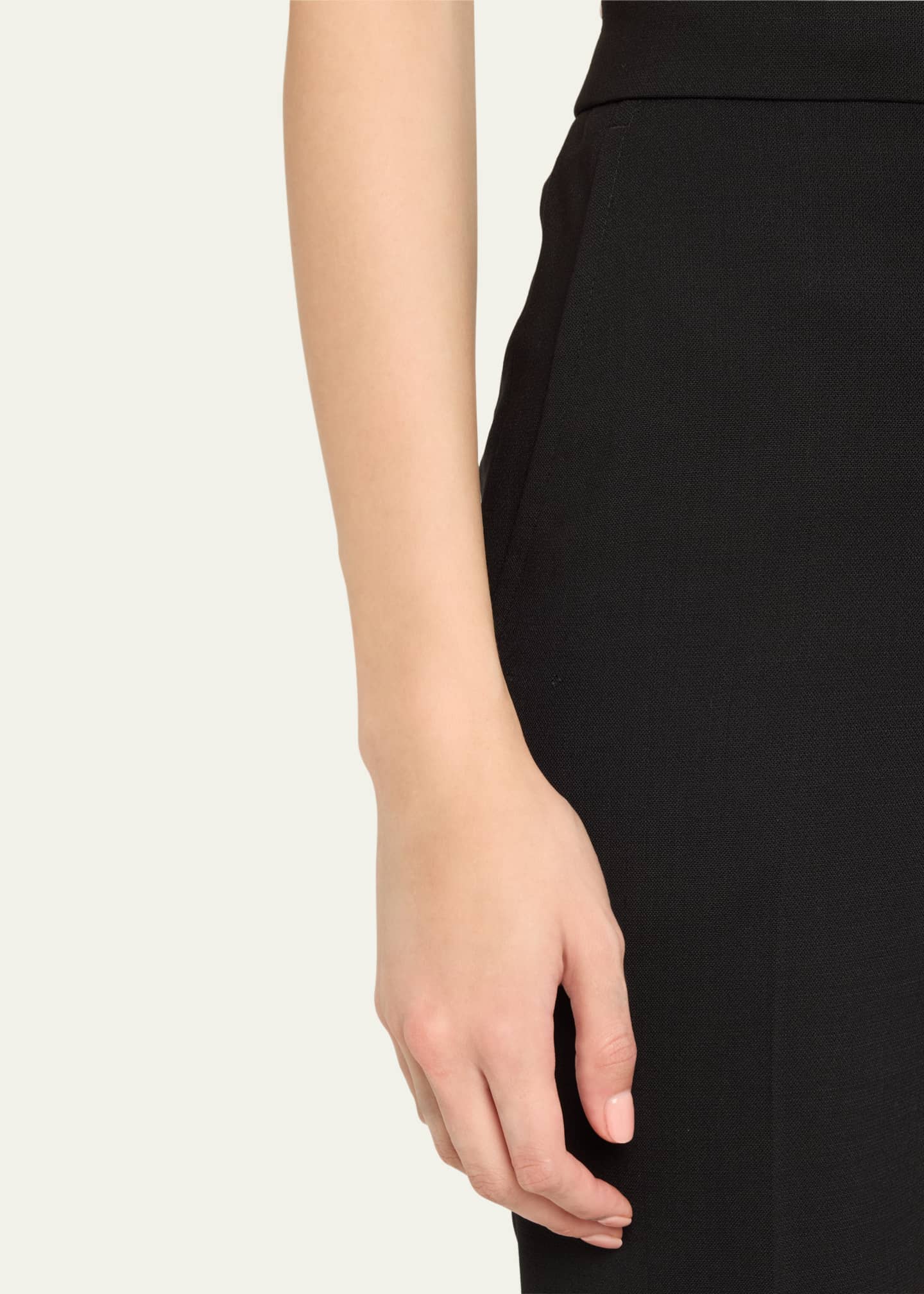 Akris punto Chio Stretch Wool Crepe Straight Leg Pants Image 5 of 5
