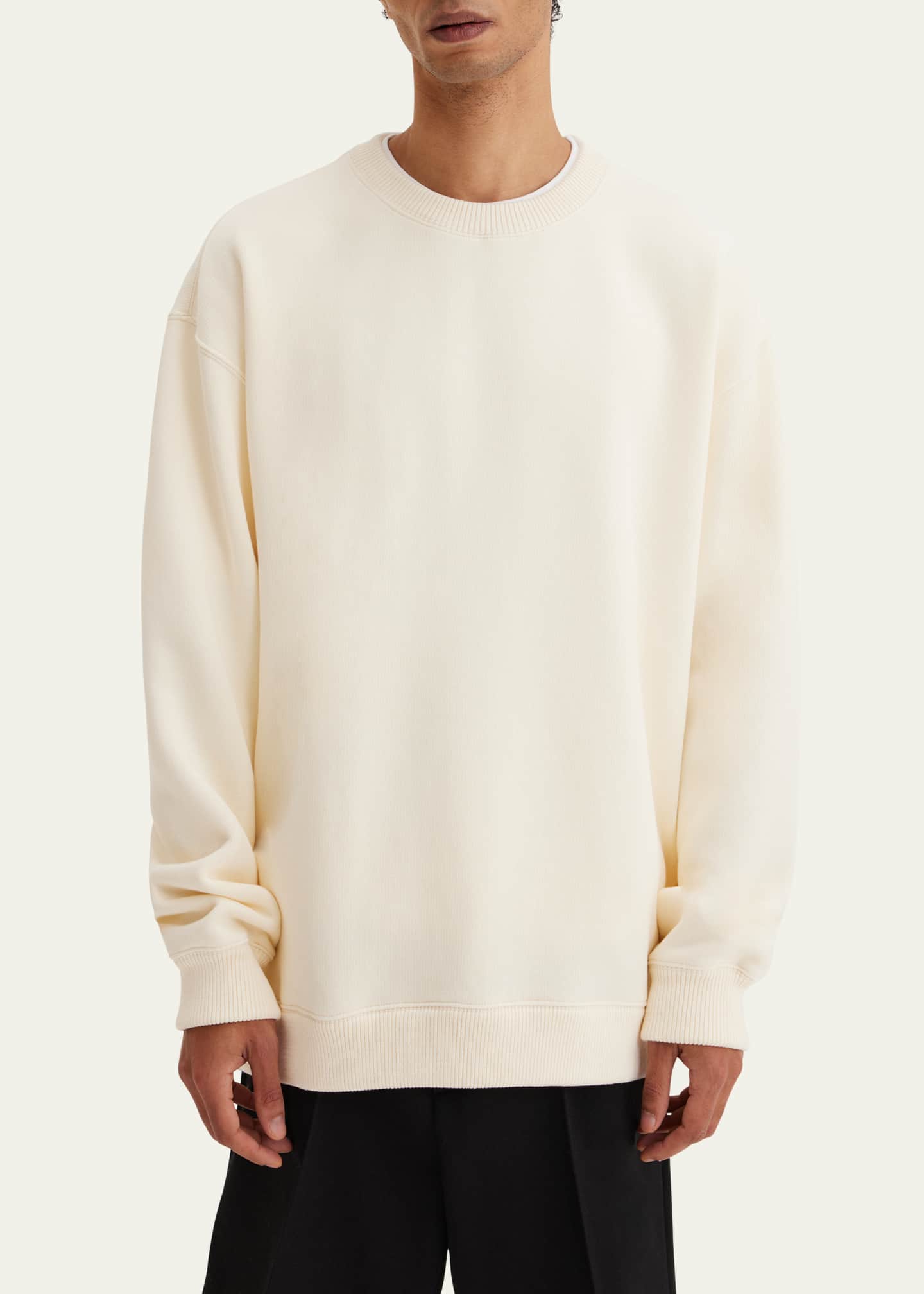 Oversized crew neck mens clearance