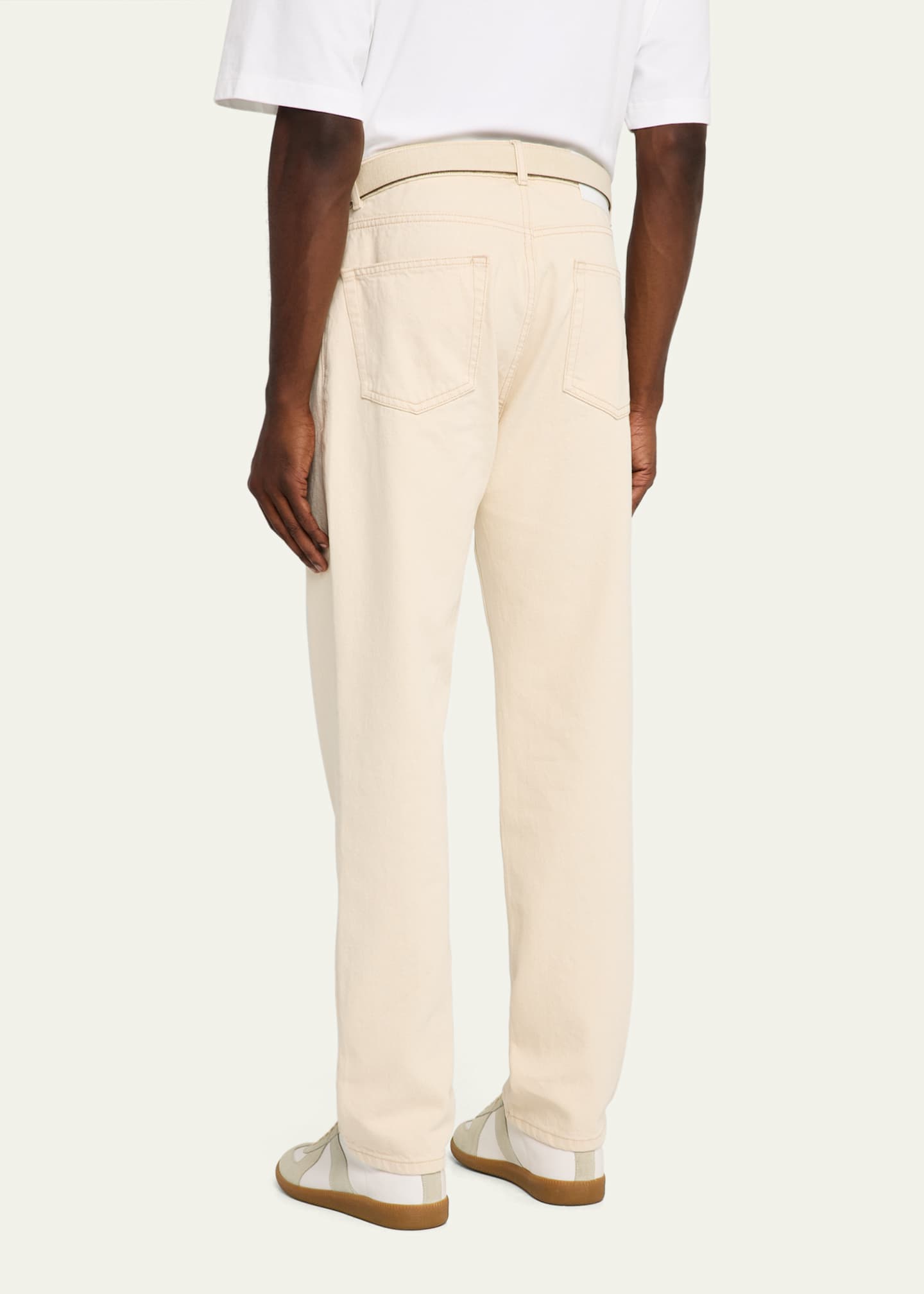 Rohe Men Men's Ecru Straight-Leg Jeans Image 3 of 5