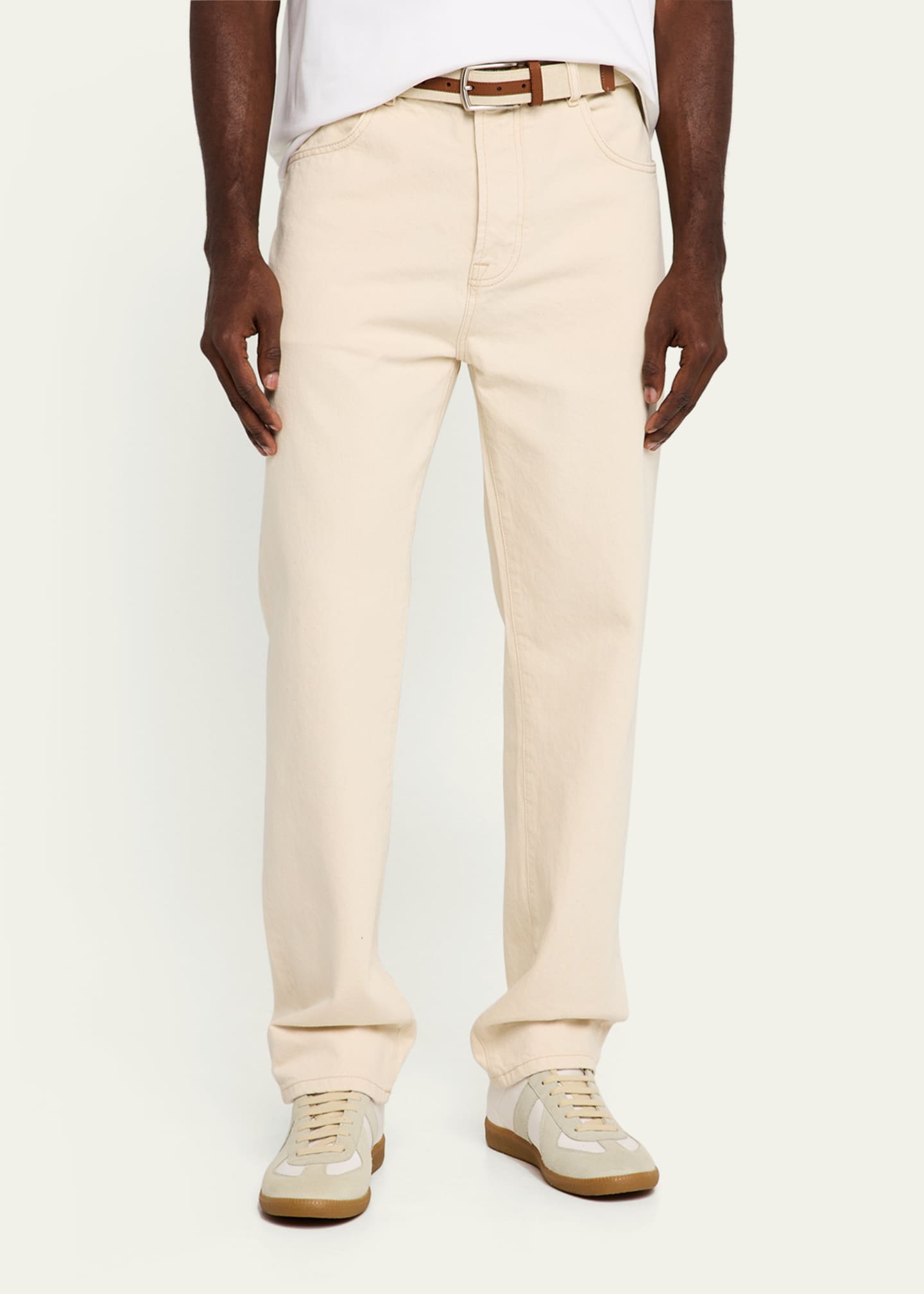 Rohe Men Men's Ecru Straight-Leg Jeans Image 4 of 5