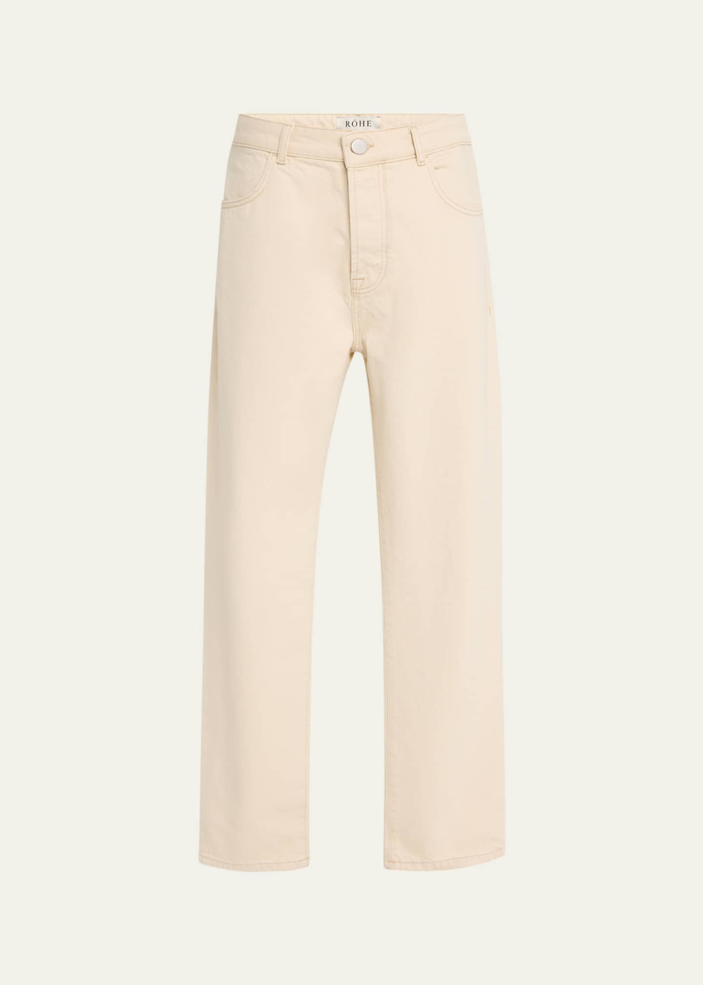 Rohe Men Men's Ecru Straight-Leg Jeans Image 1 of 5