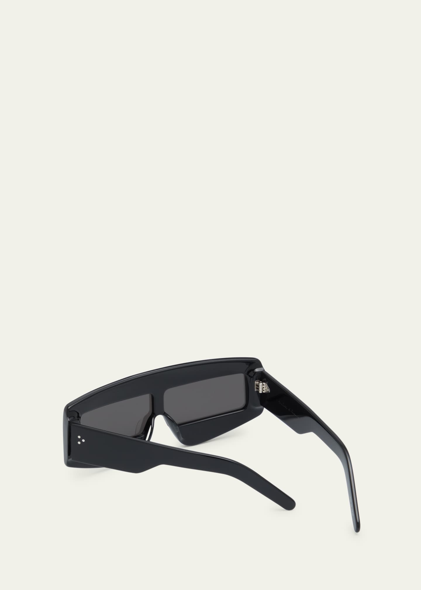Rick Owens Men's Phleg Acetate Rectangle Sunglasses Image 2 of 5