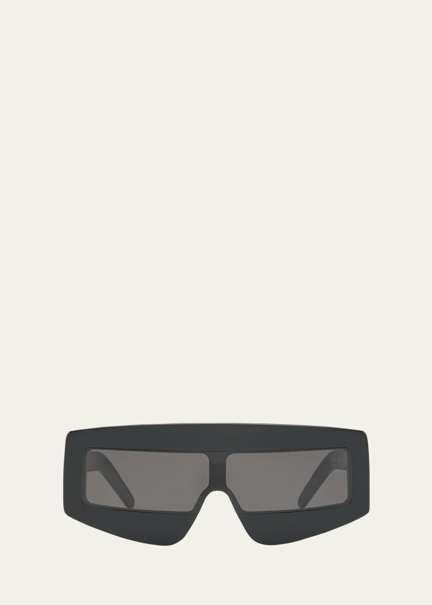 Rick Owens Men's Phleg Acetate Rectangle Sunglasses Image 1 of 5