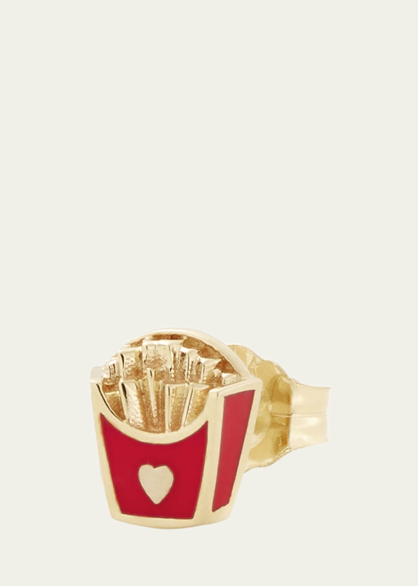 Alison Lou 14K Yellow Gold French Fry Stud Earring, Single