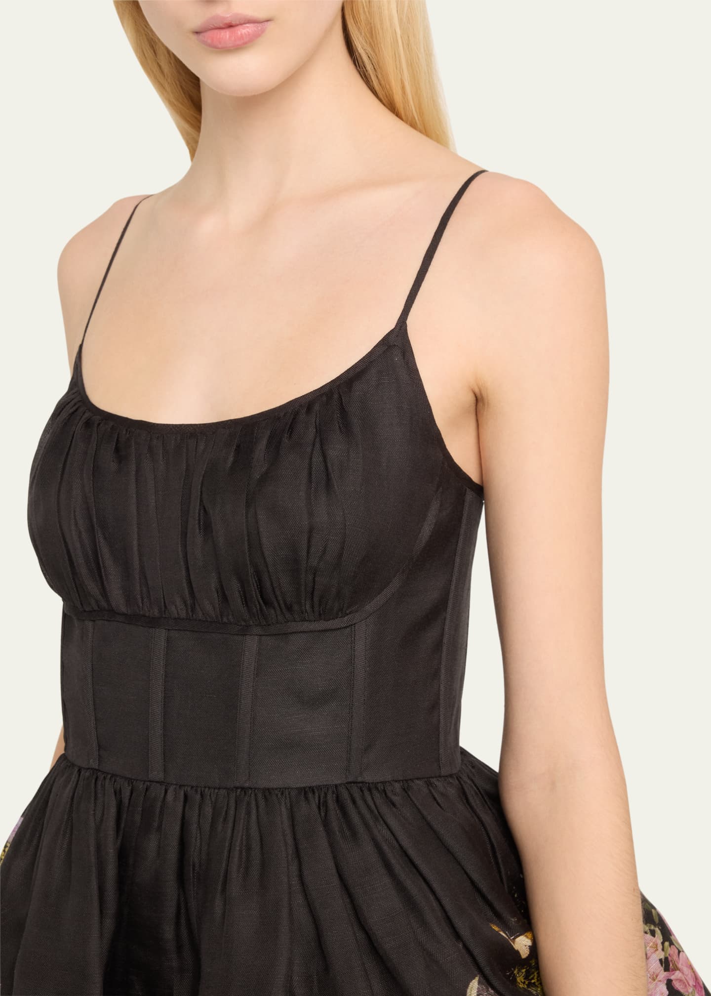 Zimmermann Natura Ruched Mini Dress