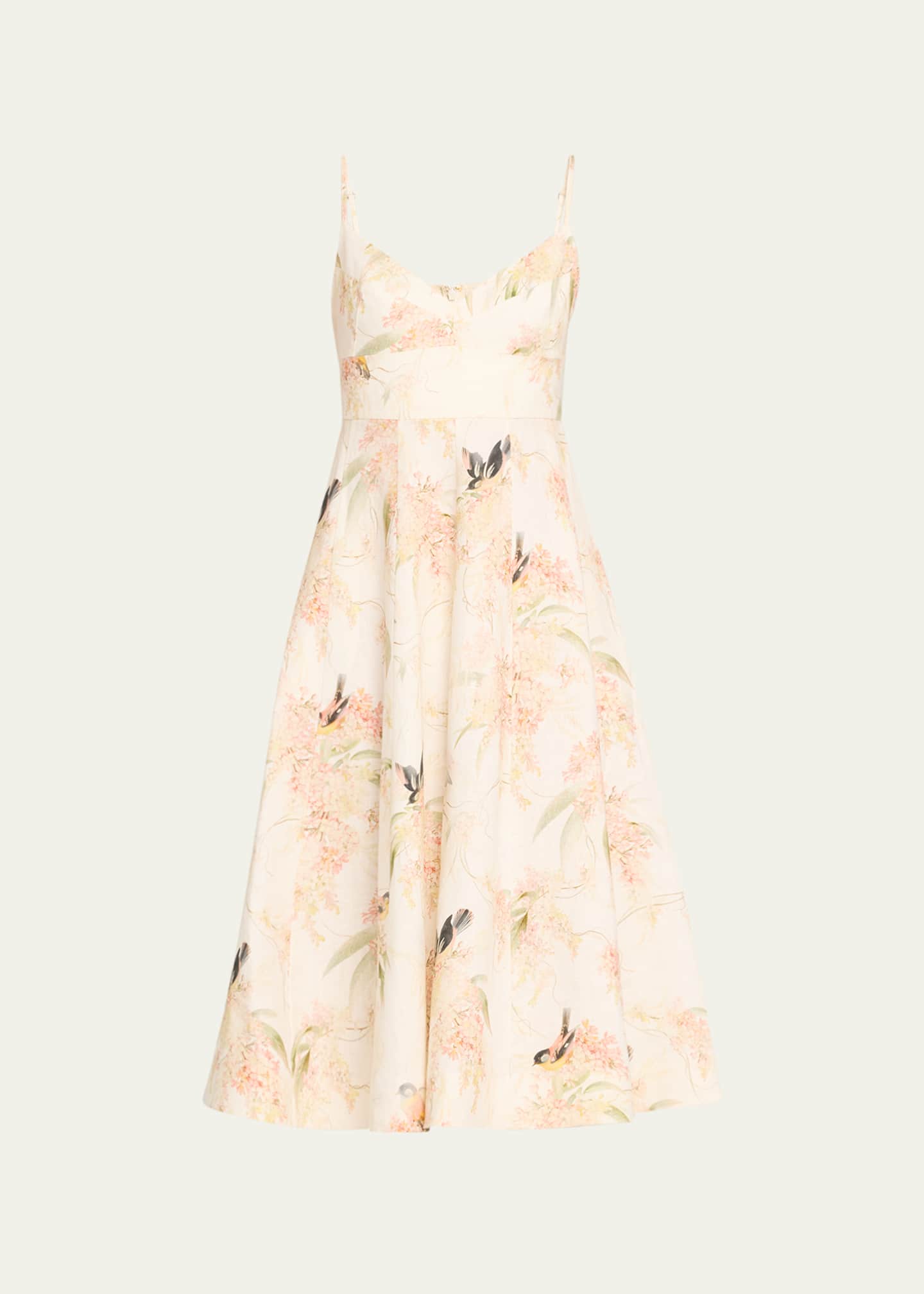 Zimmermann Picnic Floral Midi Dress Bergdorf Goodman