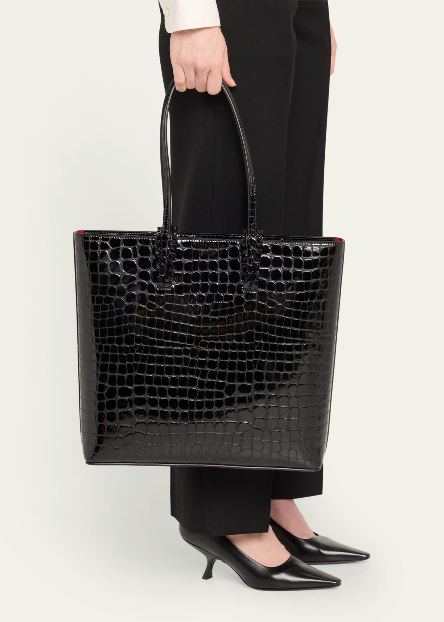 Christian Louboutin Cabata Zipped NS Tote in Aligator Embossed Leather Image 2 of 5