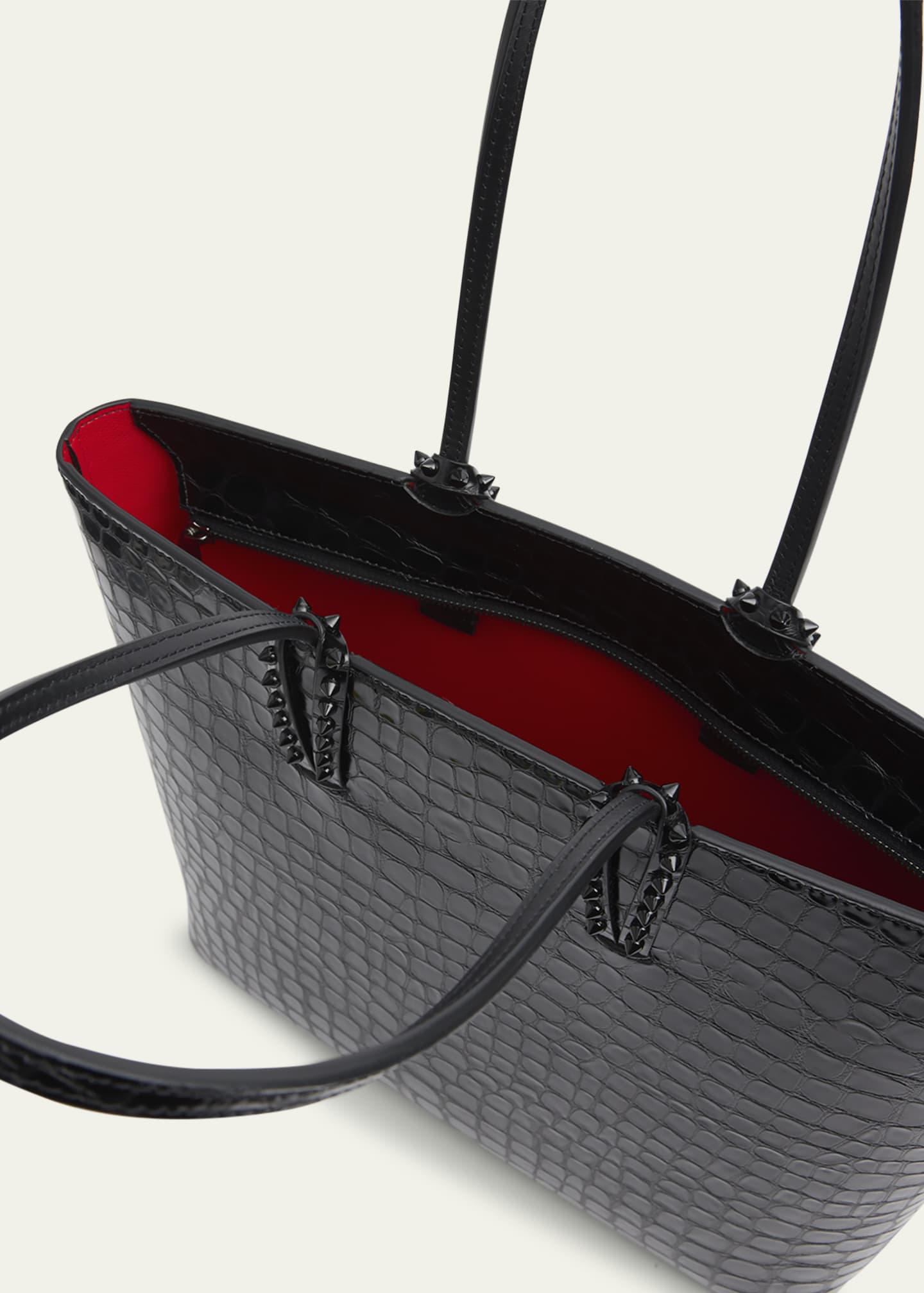 Christian Louboutin Cabata Zipped NS Tote in Aligator Embossed Leather Image 4 of 5
