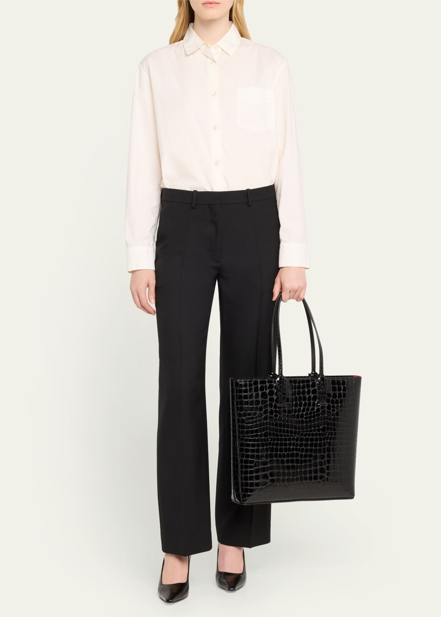 Christian Louboutin Cabata Zipped NS Tote in Aligator Embossed Leather Image 5 of 5