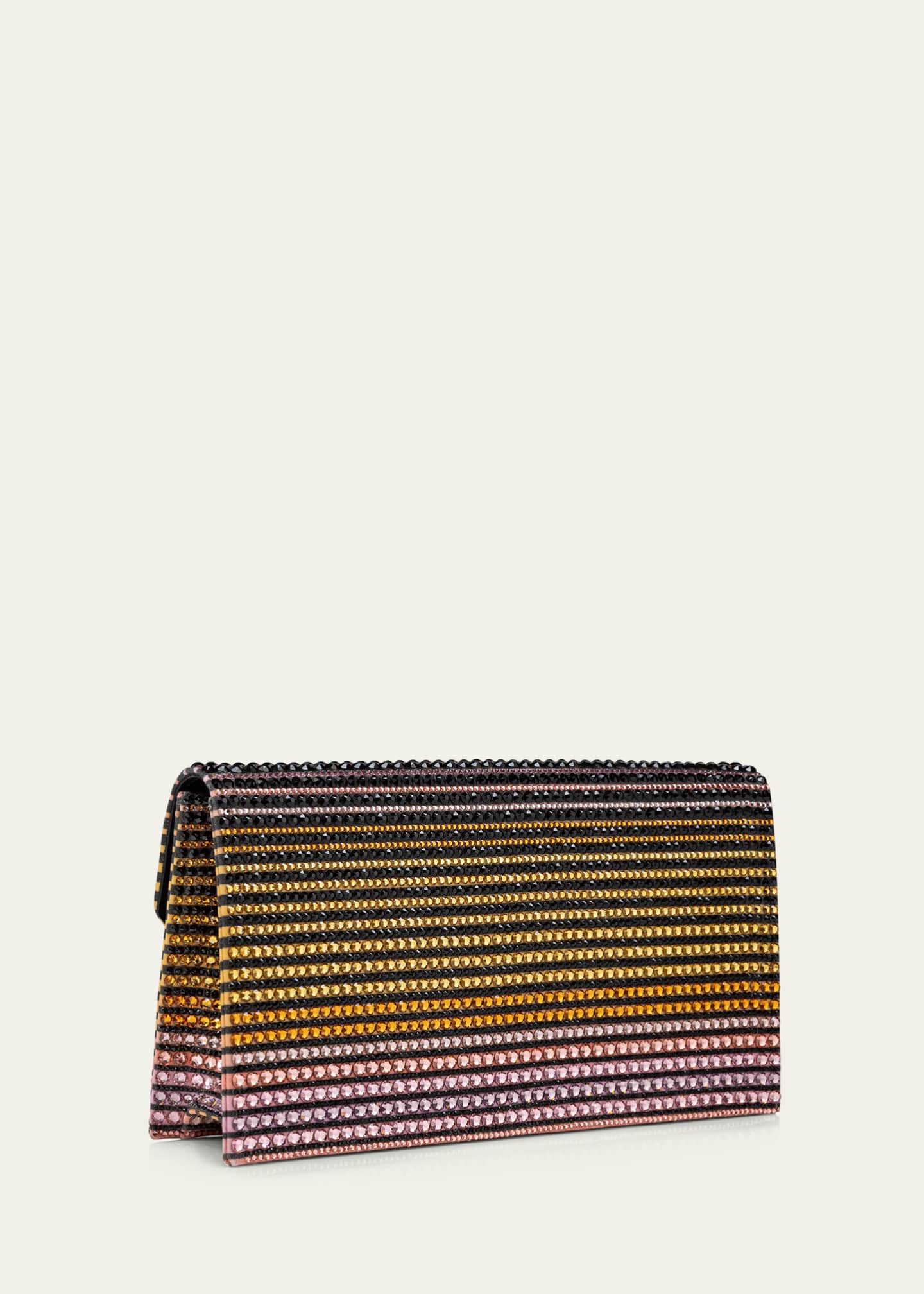 Christian Louboutin Loubi54 Wallet on Chain in Strass Crepe Satin Image 3 of 5