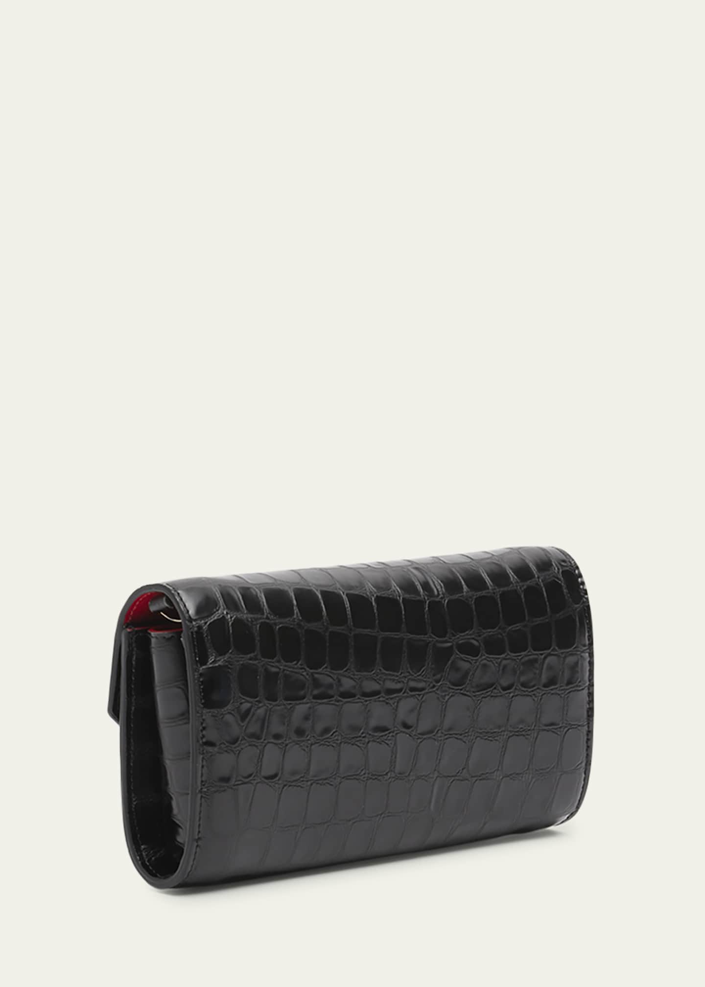 Christian Louboutin Loubi54 Wallet on Chain in Alligator Embossed Leather Image 3 of 5