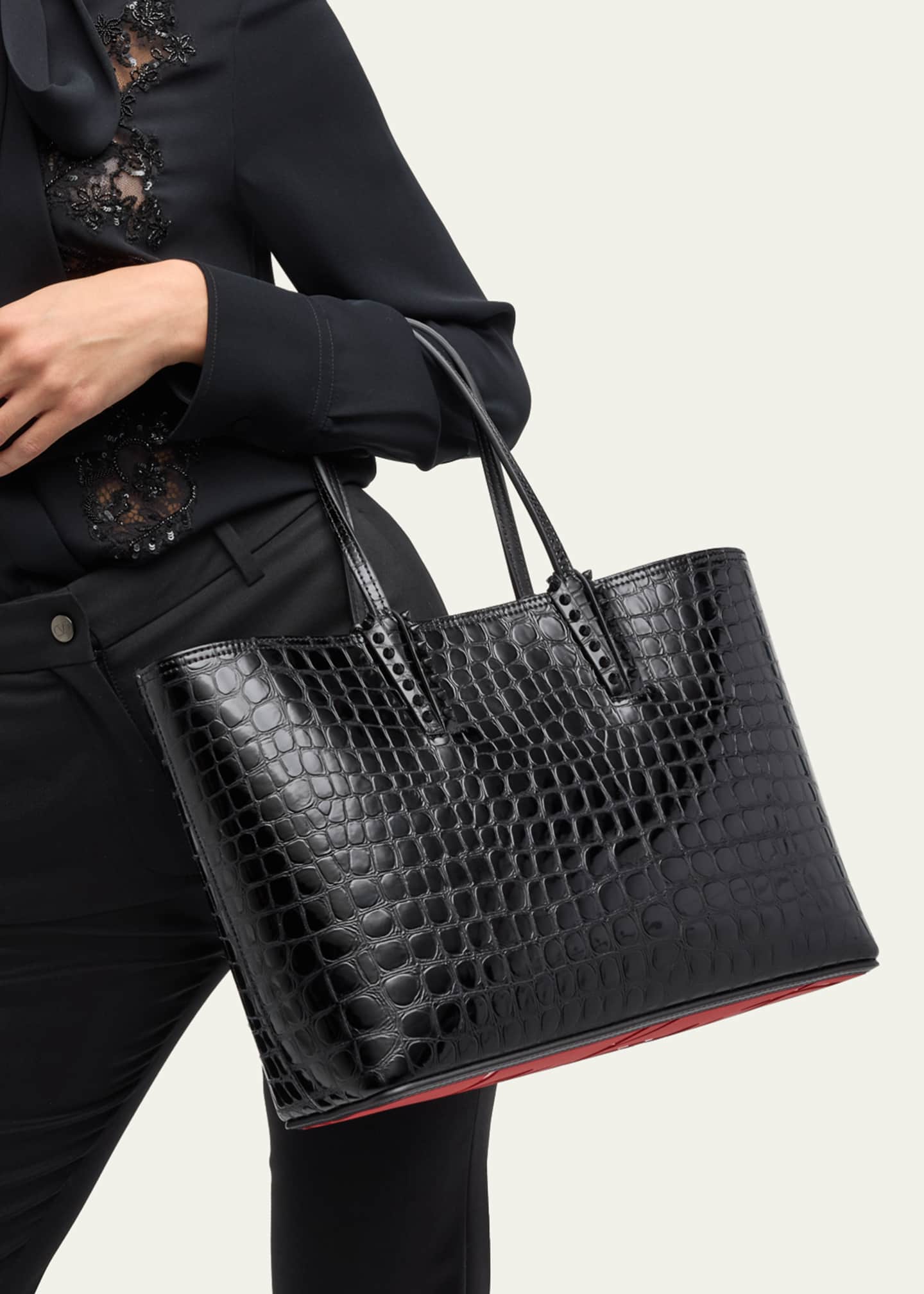 Christian Louboutin Cabata Small in Alligator Embossed Leather Image 2 of 5