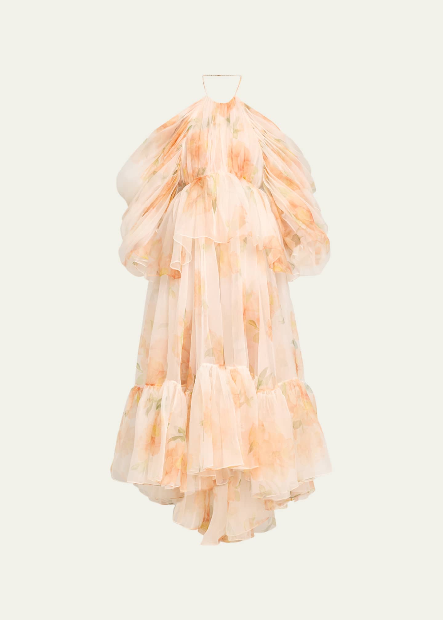 Zimmermann Natura Gathered Backless Midi Dress