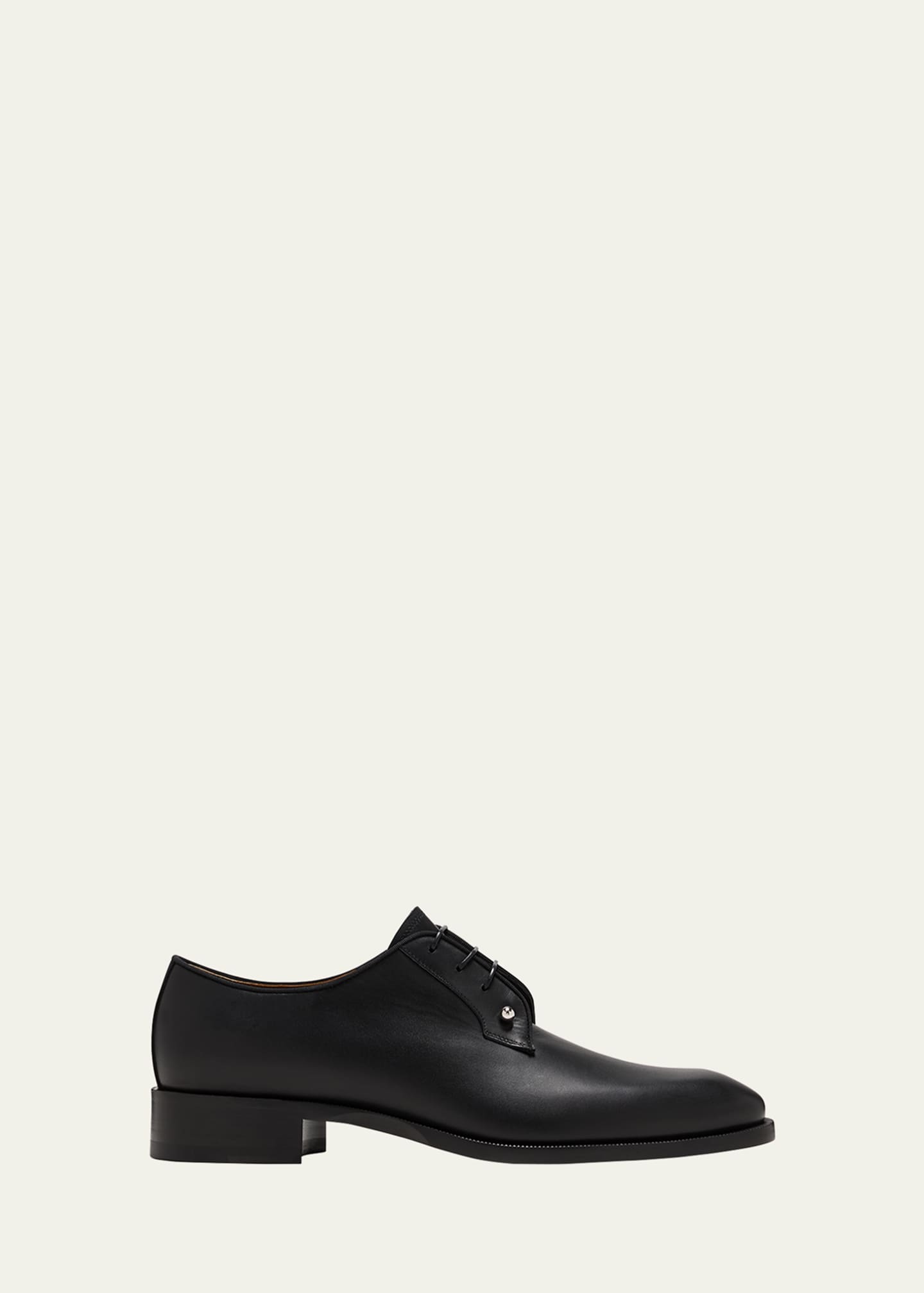 Christian Louboutin Men's Chambeliss Collar-Pin Leather Derby Shoes Image 1 of 5