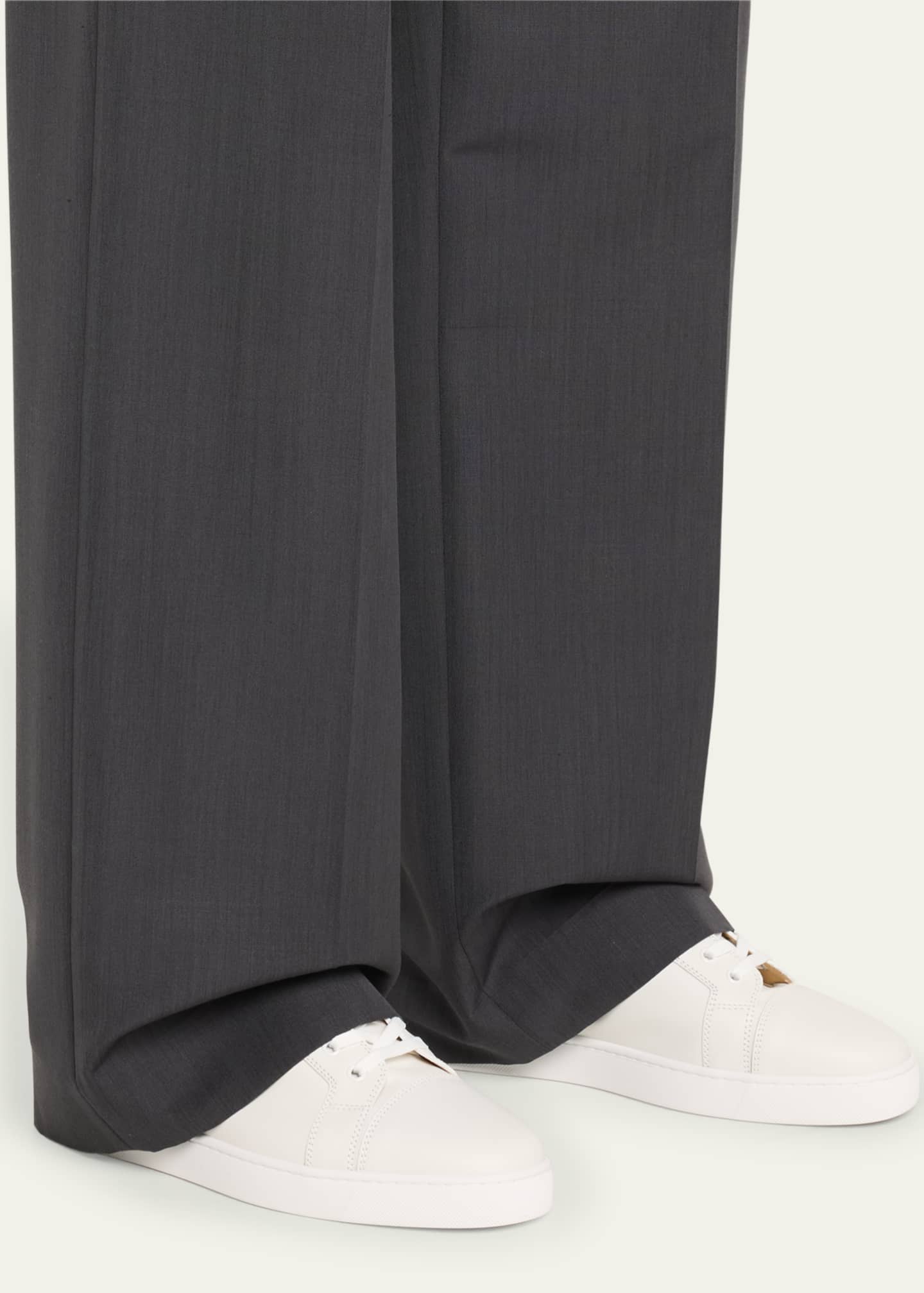 Christian Louboutin Men's Louis Junior Leather Low-Top Sneakers Image 2 of 6