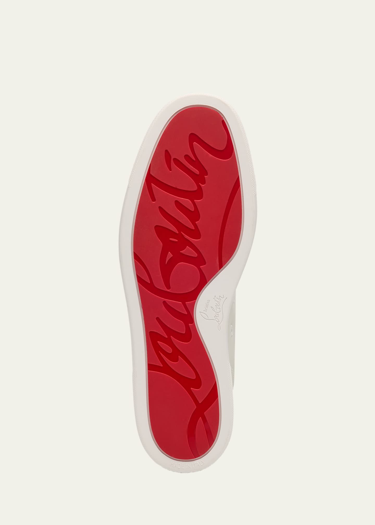 Christian Louboutin Men's Louis Junior Leather Low-Top Sneakers Image 6 of 6