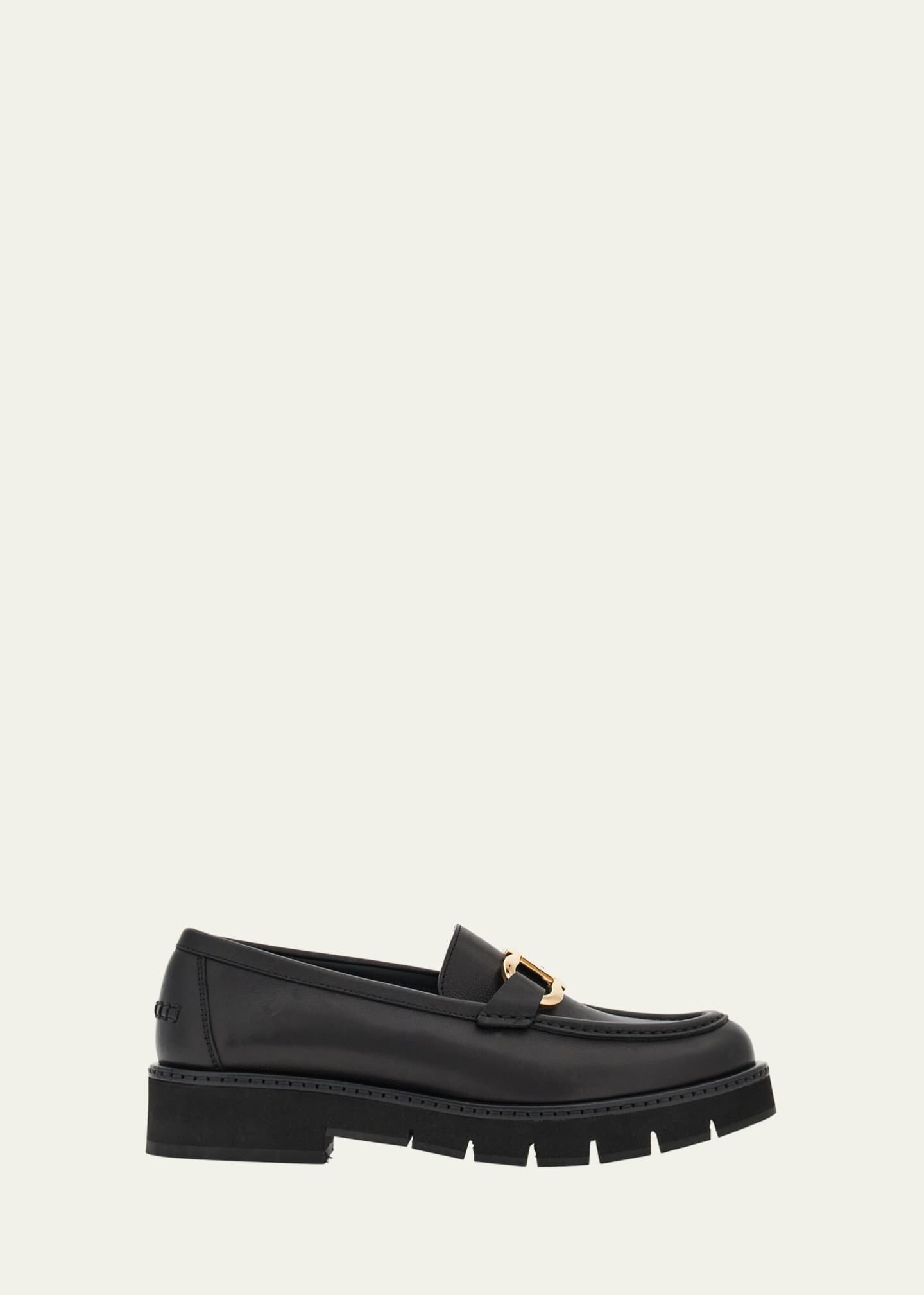 Ferragamo Maryan Calfskin Gancini Bit Loafers Image 1 of 2