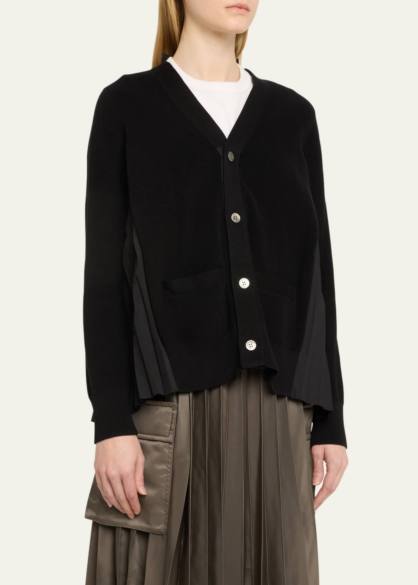 Pleated hotsell back cardigan