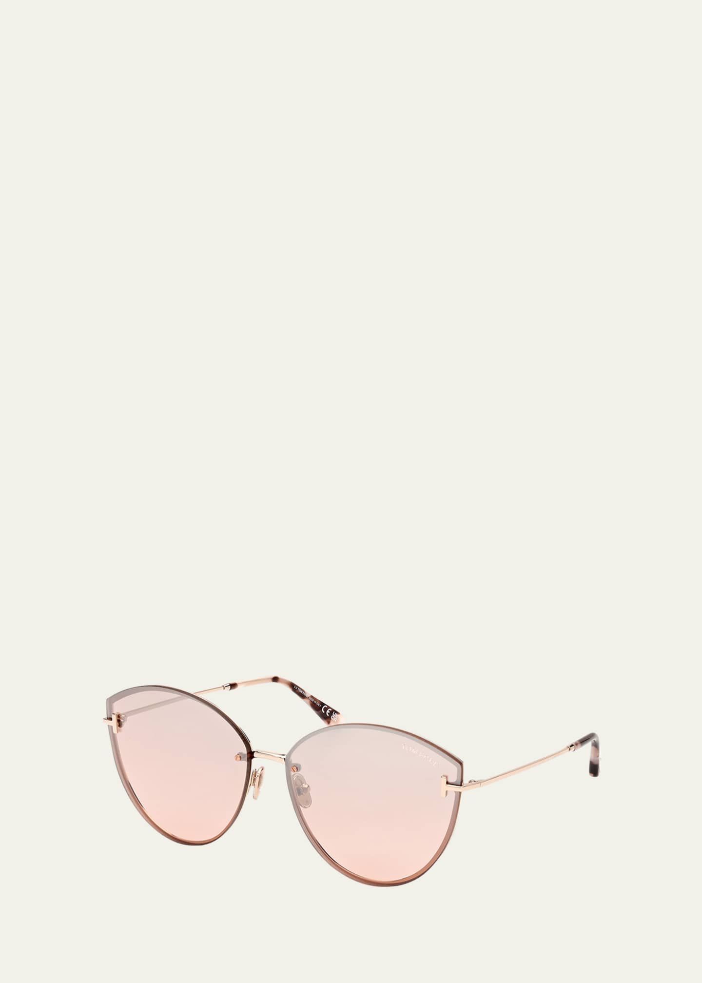 TOM FORD Evangeline Metal Cat-Eye Sunglasses Image 4 of 5