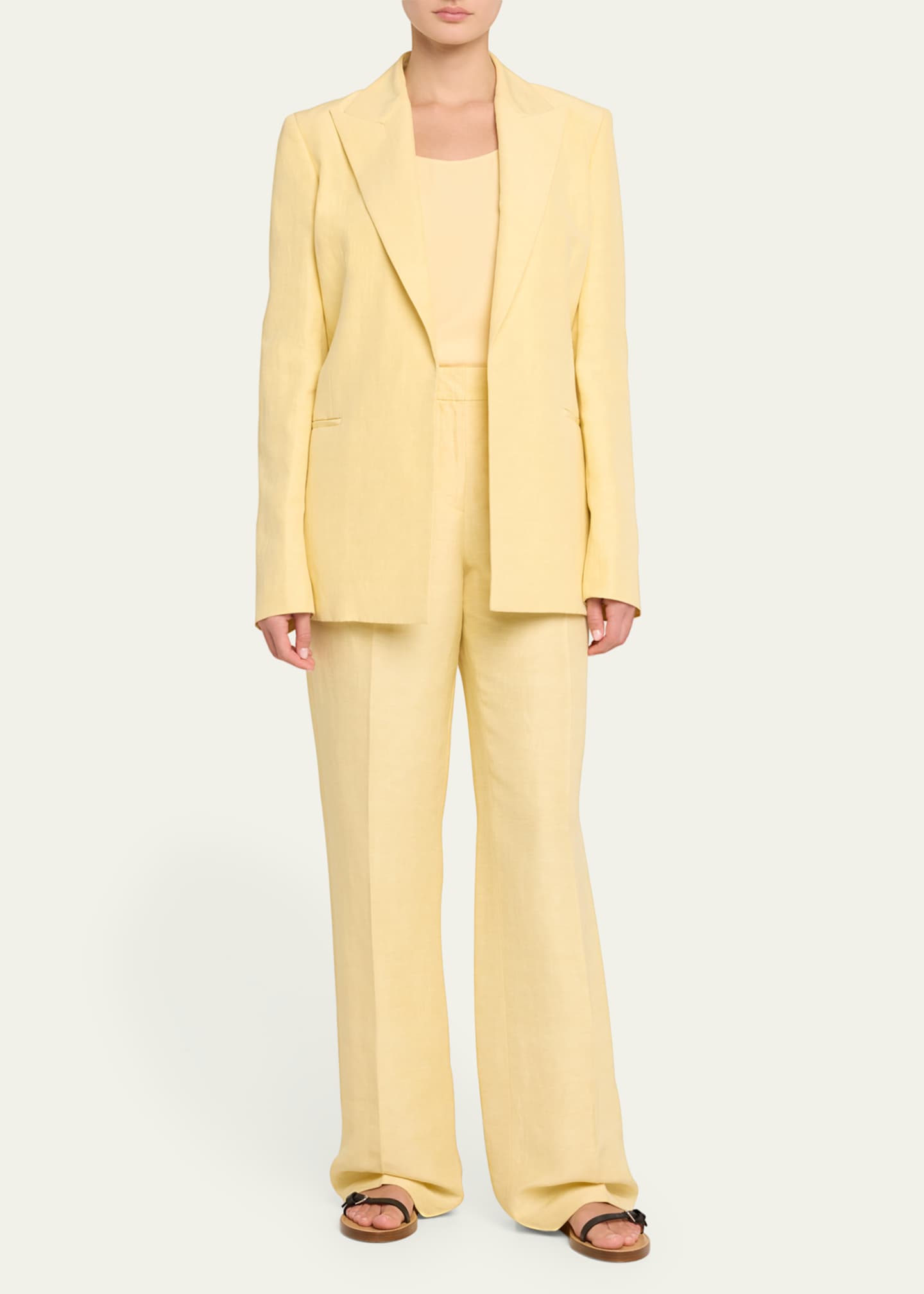 Lafayette 148 New York Open-Front Peak-Lapel Blazer Image 2 of 5
