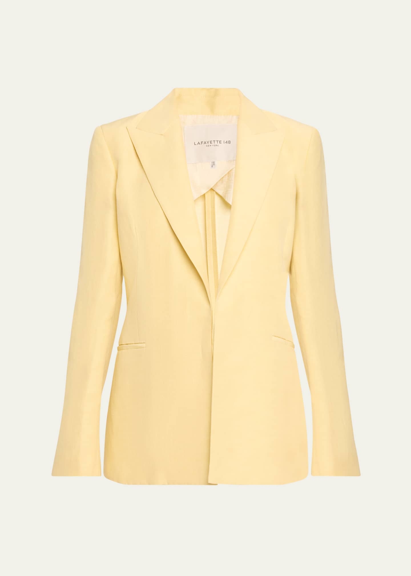 Lafayette 148 New York Open-Front Peak-Lapel Blazer Image 1 of 5