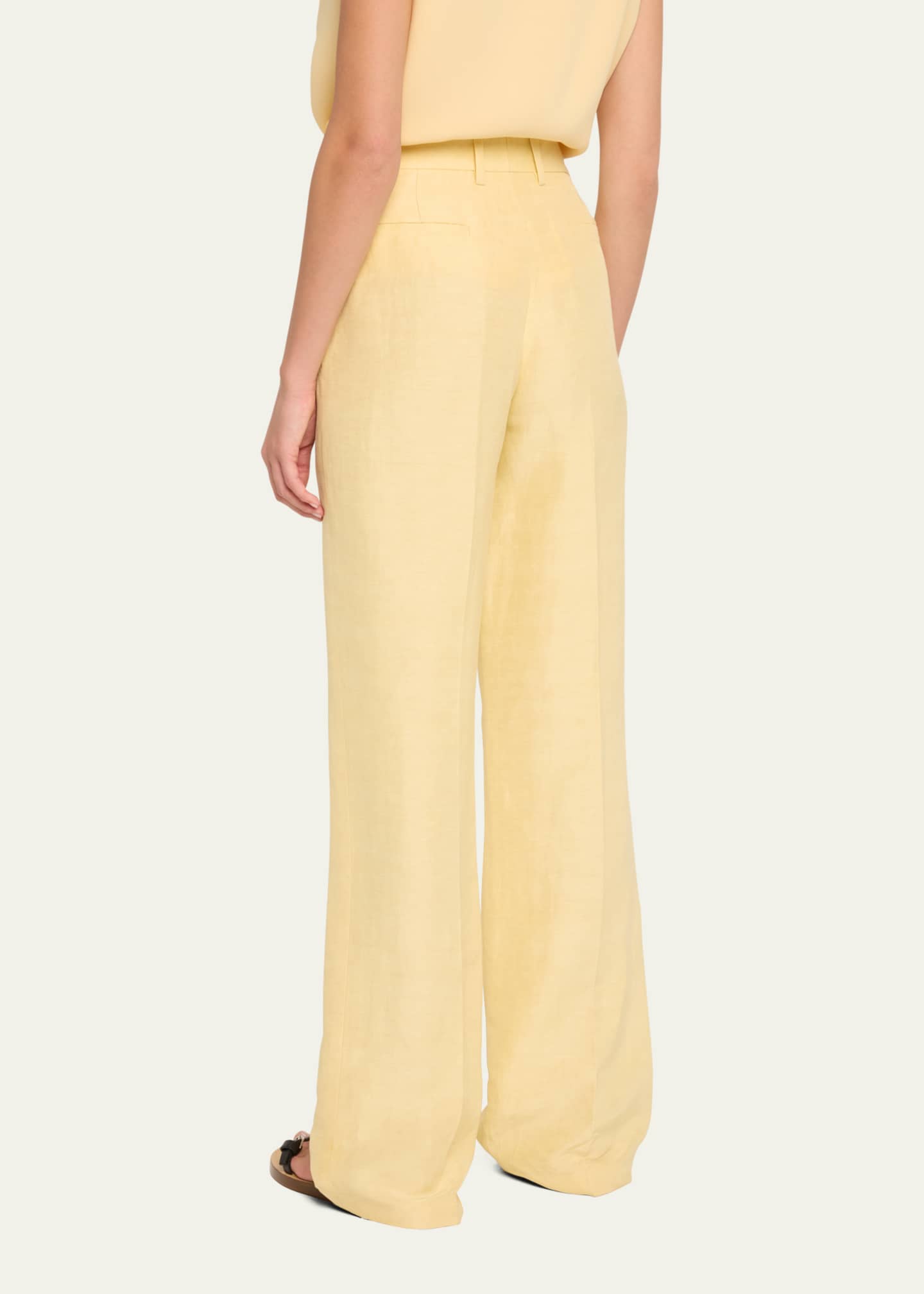 Alexander McQueen Linen High-Rise Peg Trousers - Bergdorf Goodman