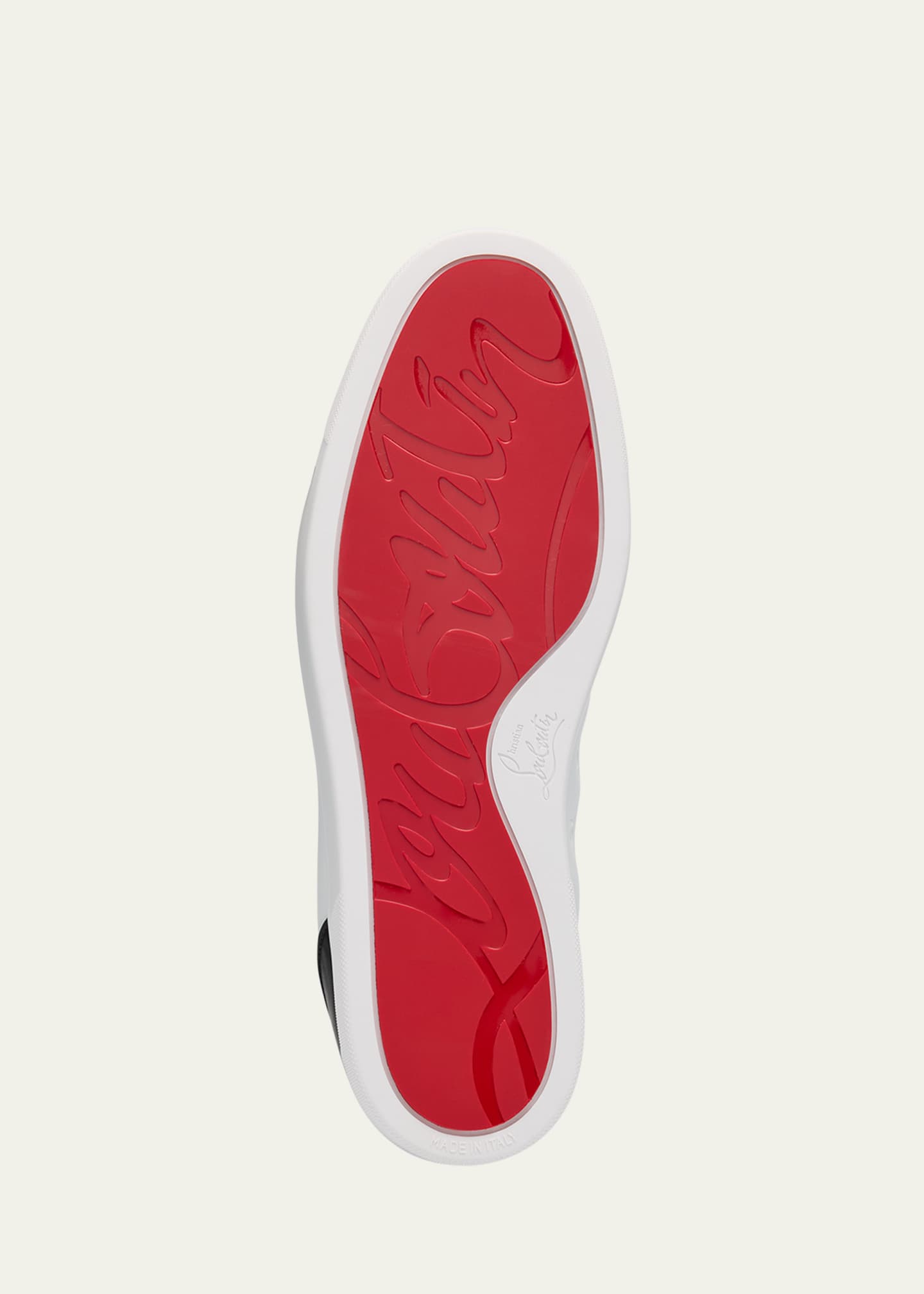 Christian Louboutin Men's Fun Louis Junior Low-Top Leather Sneakers Image 7 of 7