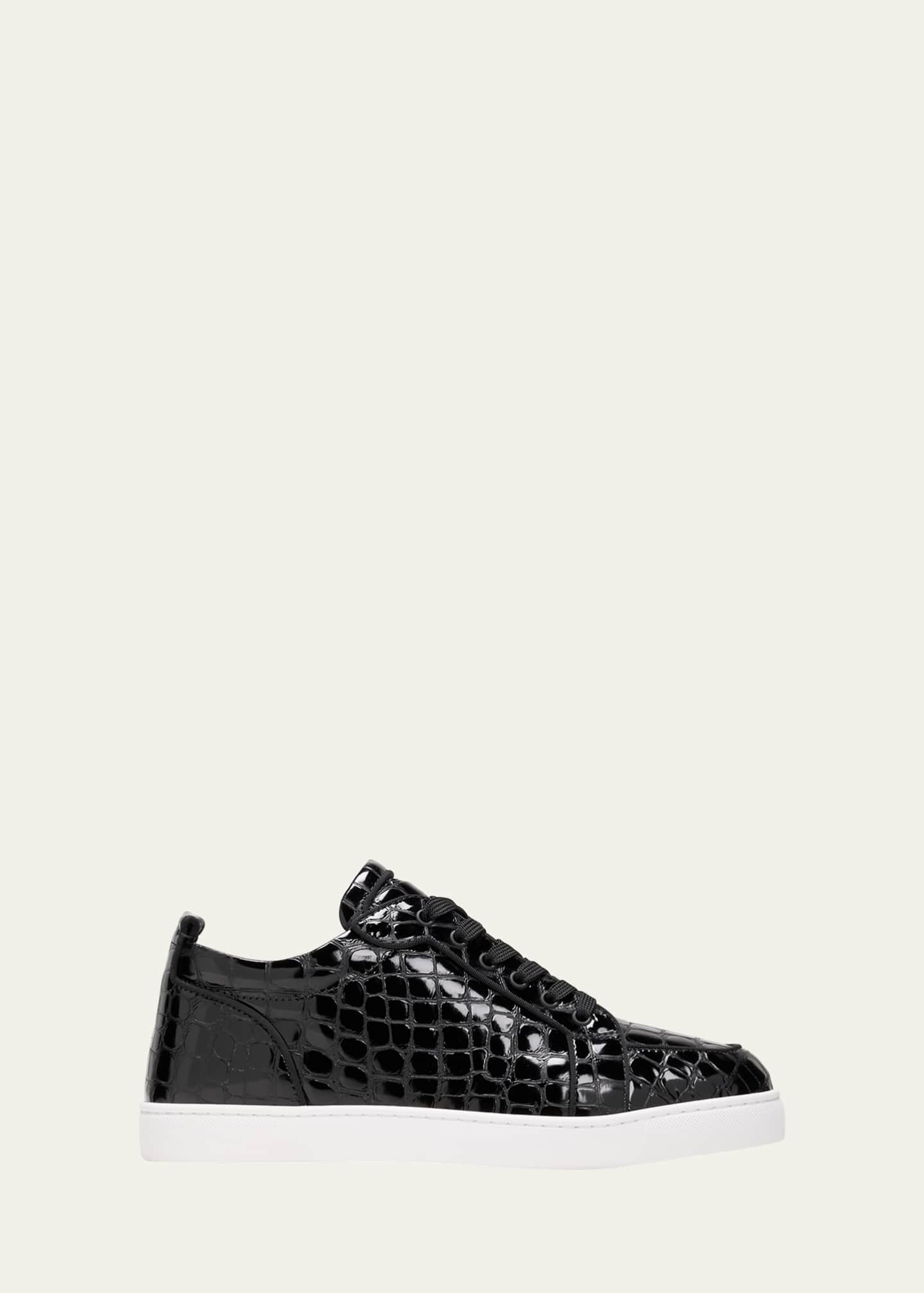 Christian Louboutin Men's Rantulow Orlato Croc-Effect Low-Top Sneakers Image 1 of 5