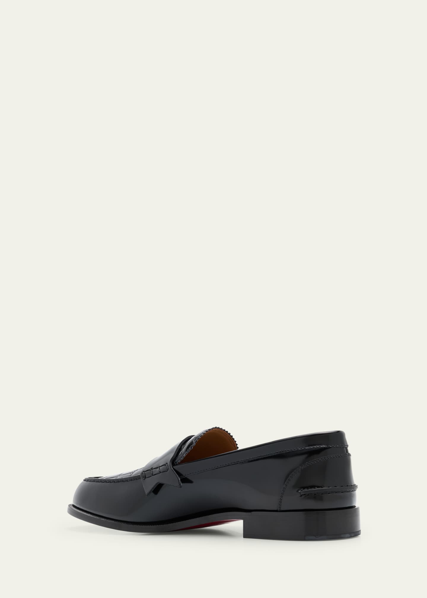 Christian Louboutin Men's Alligator-Print Leather Penny Loafers Image 4 of 6