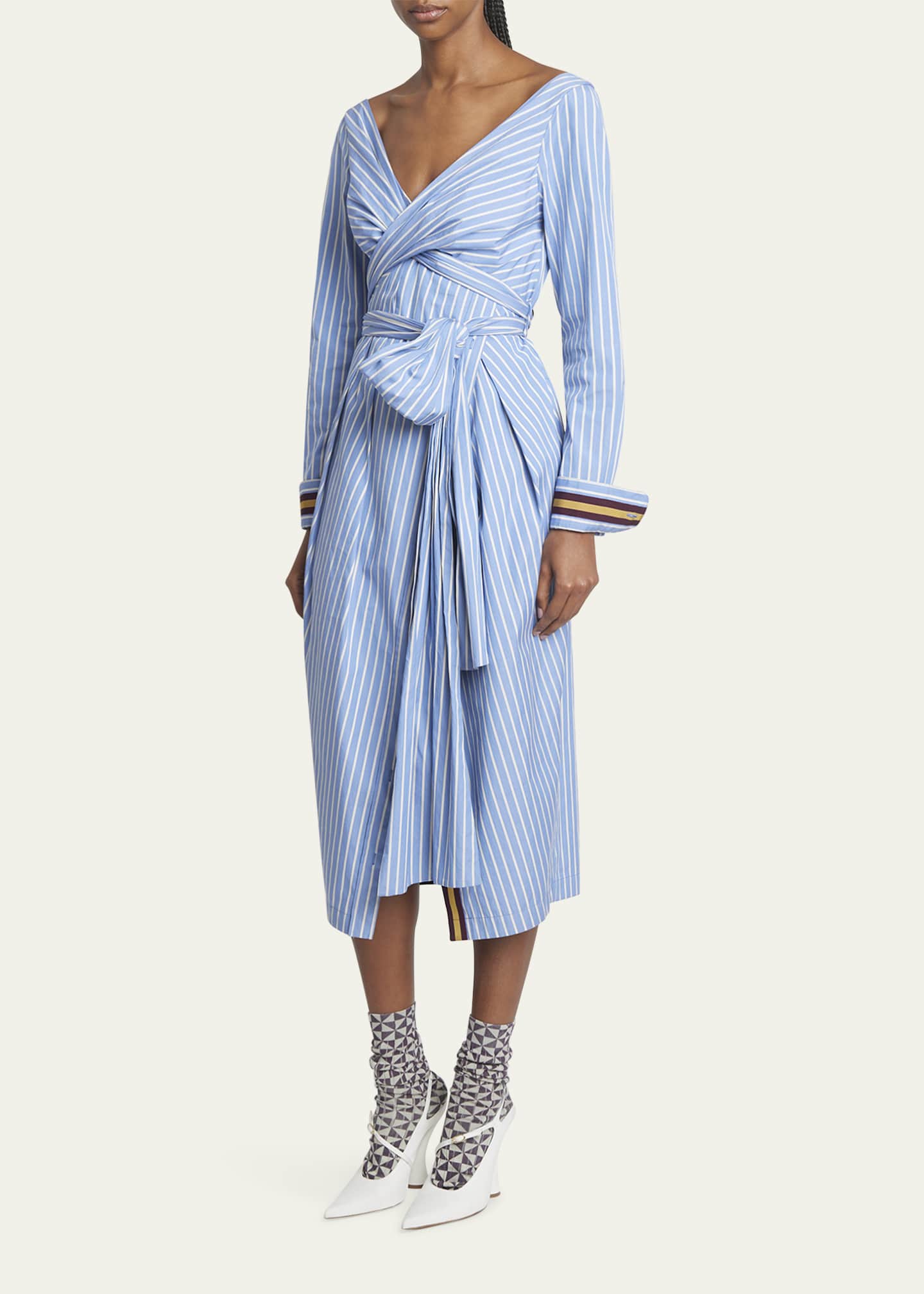 Dries van online noten striped dress