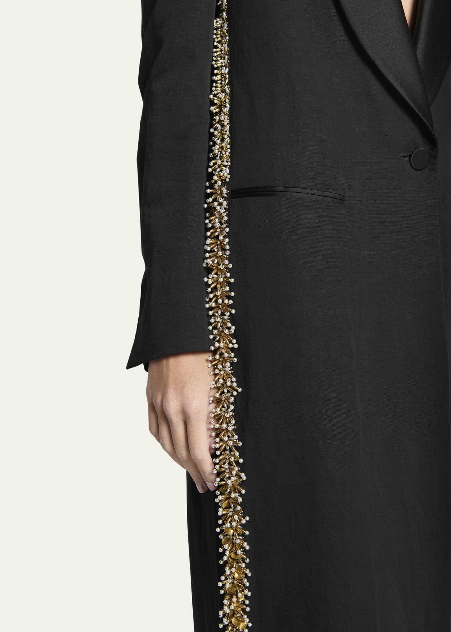 Dries Van Noten Ravik Metallic Jacquard Tie-Waist Coat, Gold - Bergdorf  Goodman
