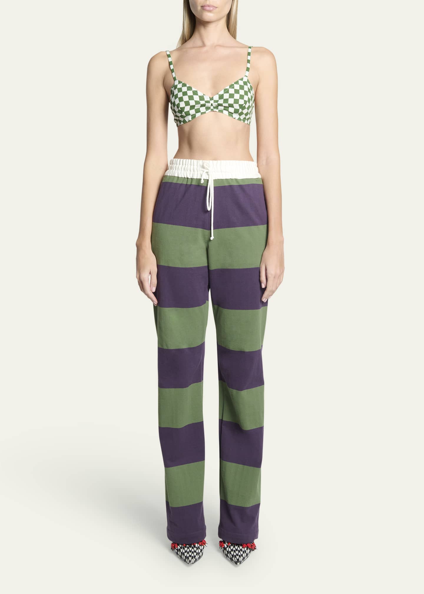 Dries van noten striped pants sales