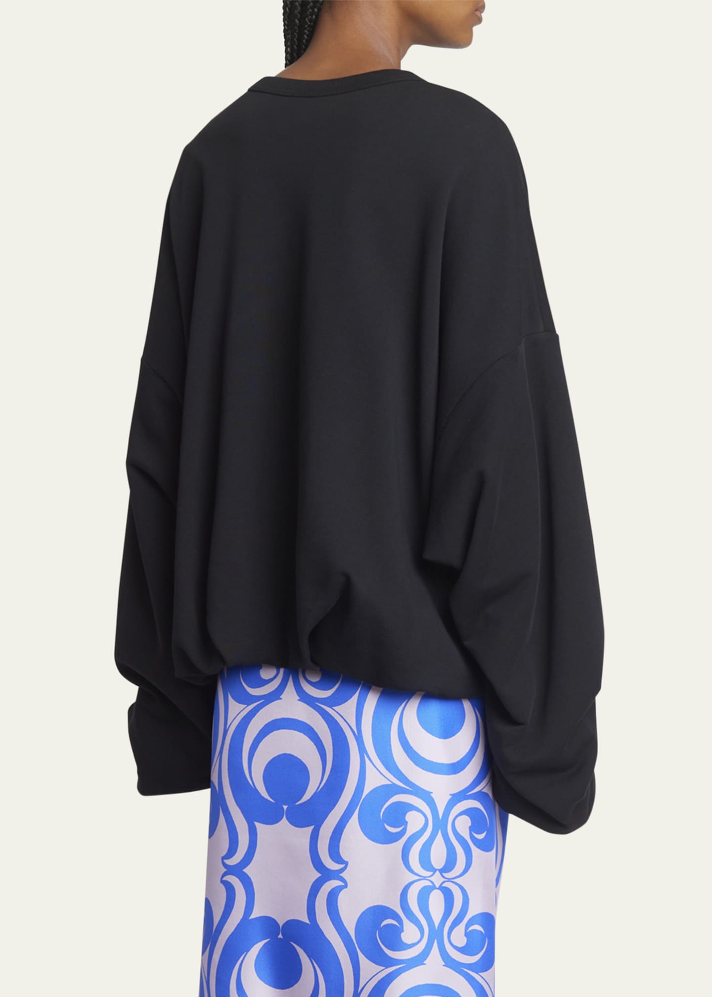 Dries Van Noten Hannett Drop Shoulder Bell Sleeve Sweatshirt