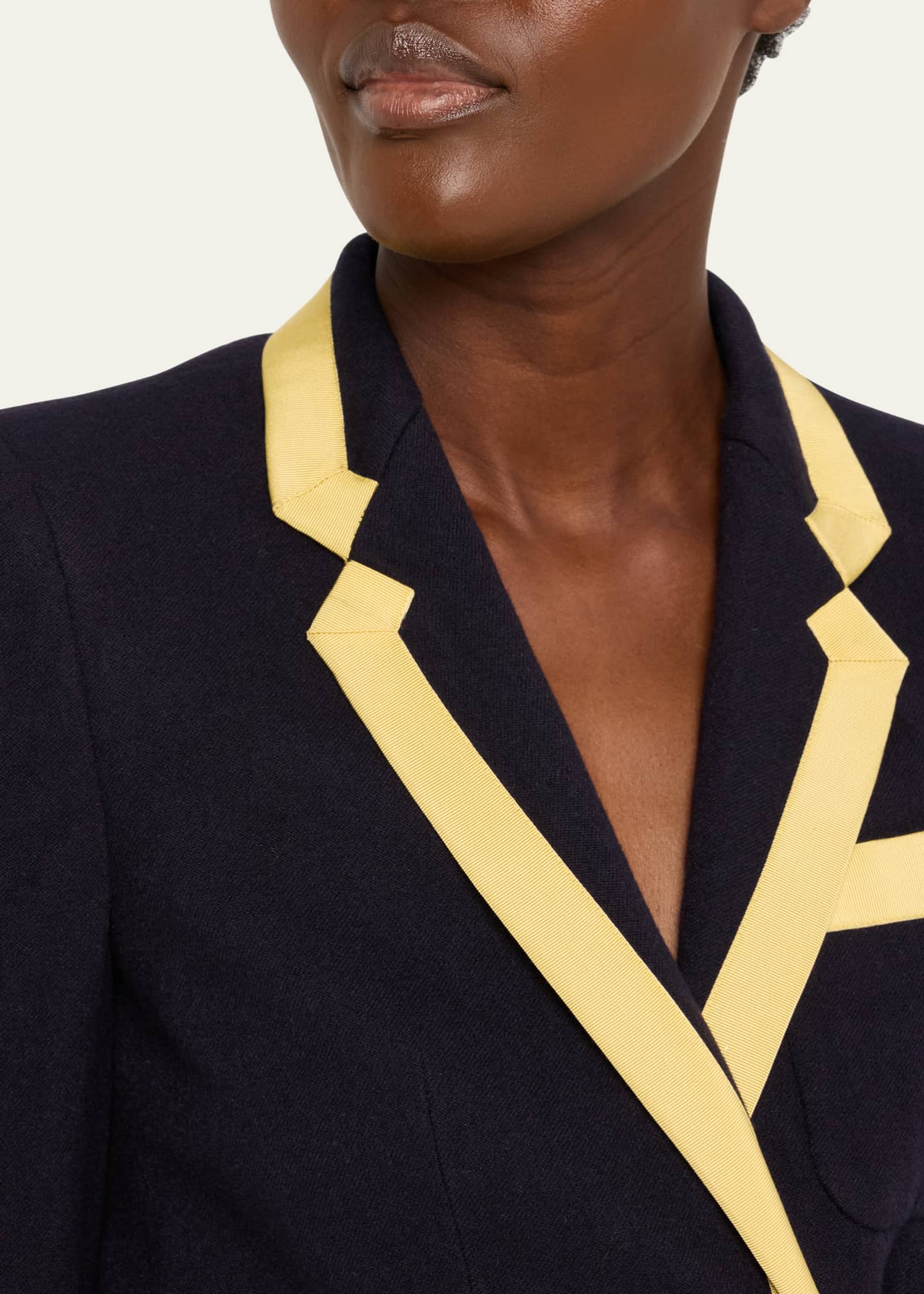 Dries Van Noten Bessie Tape Trim Wool Blazer Image 5 of 5