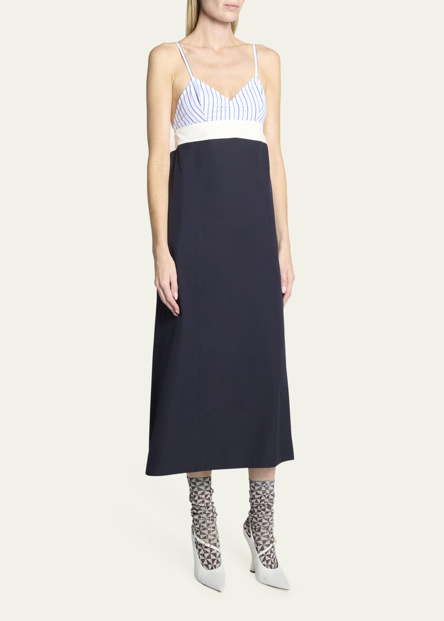 Dries Van Noten Dalina Empire Waist Sleeveless Maxi Dress