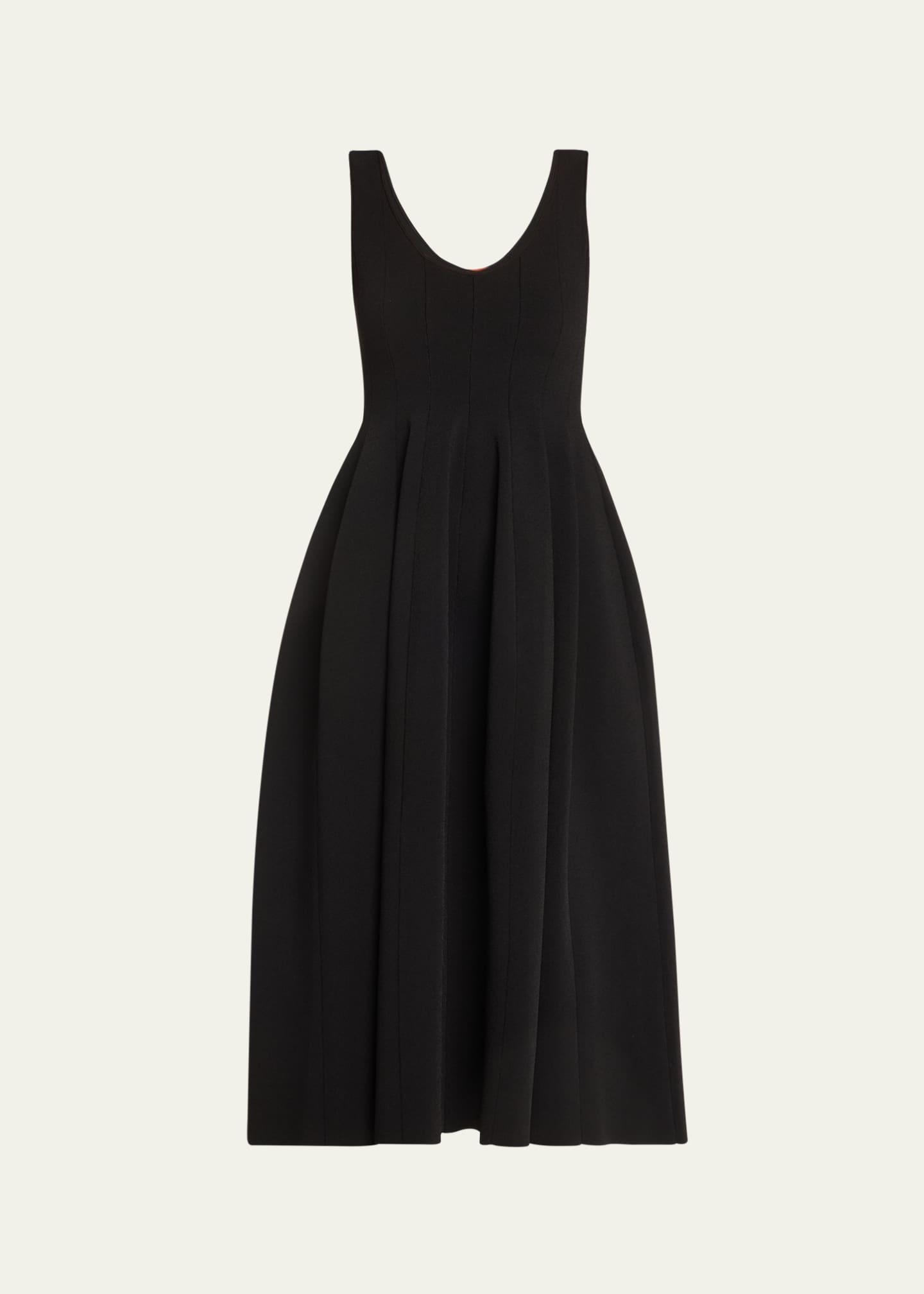Spark Backless Flared Midi Dress