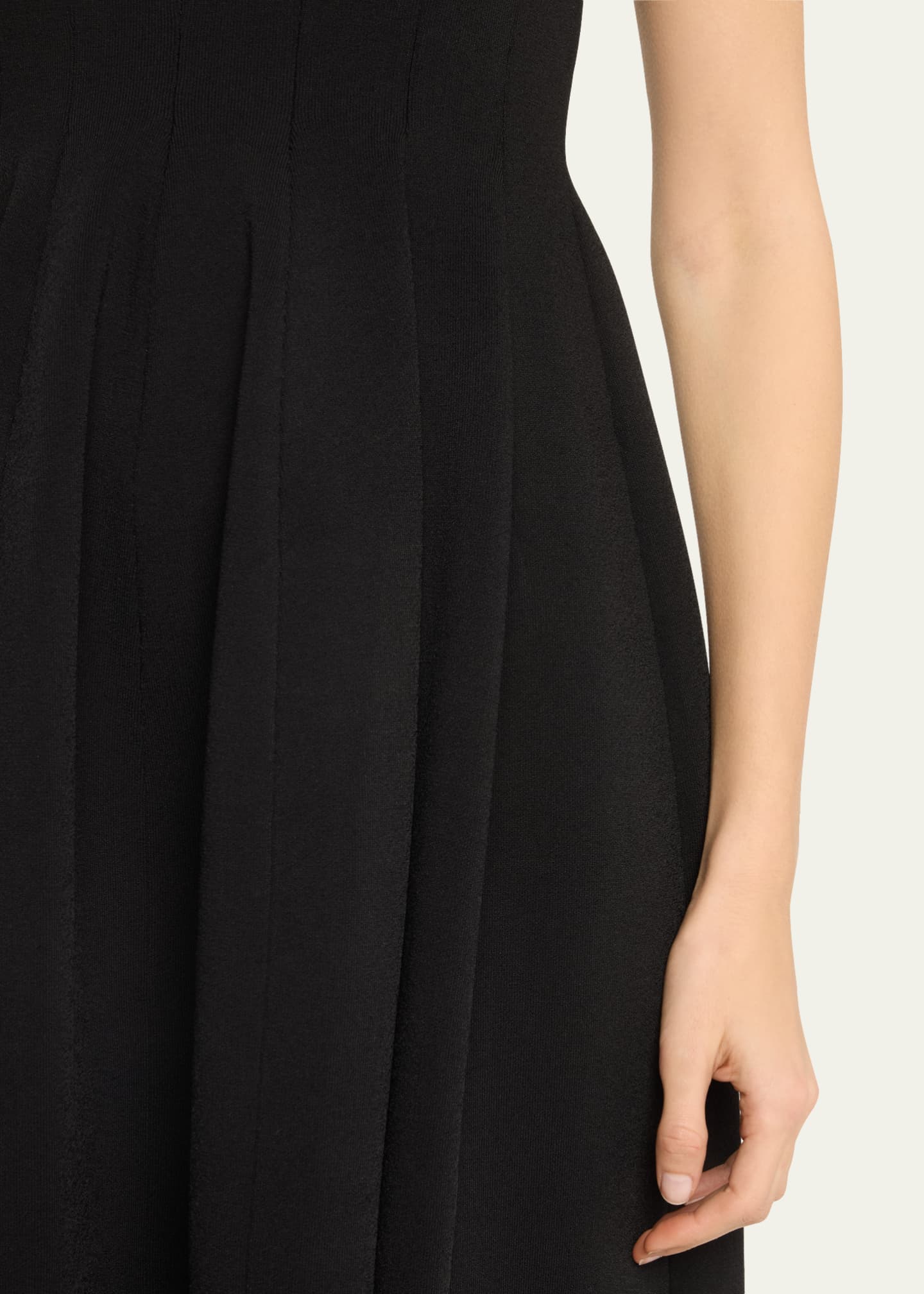 Spark Backless Flared Midi Dress - Thumbnail 5