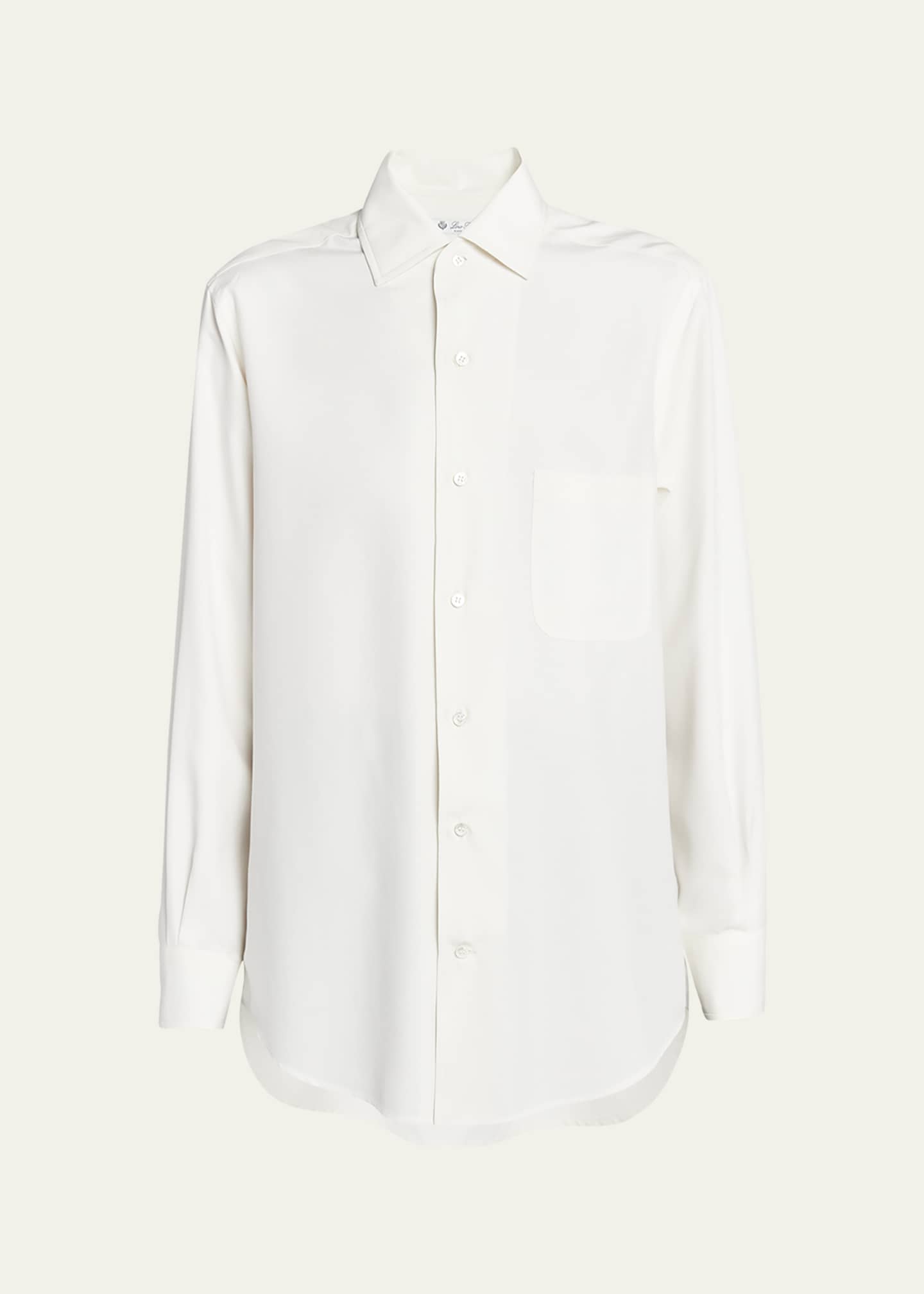 Loro Piana Andre Button Down Silk Blouse Image 1 of 5