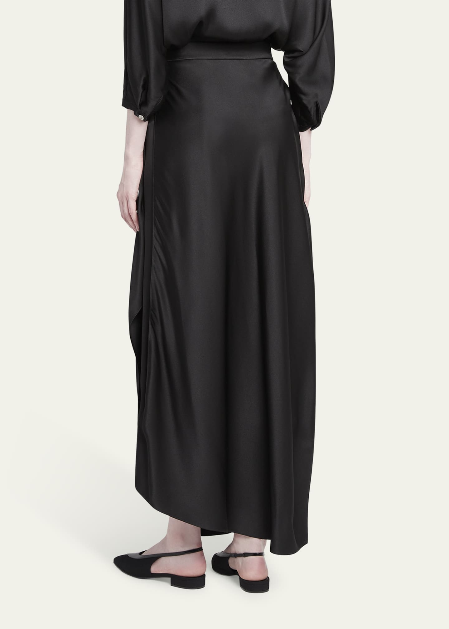 Loro Piana Alin Asymmetric Silk Maxi Skirt - Bergdorf Goodman