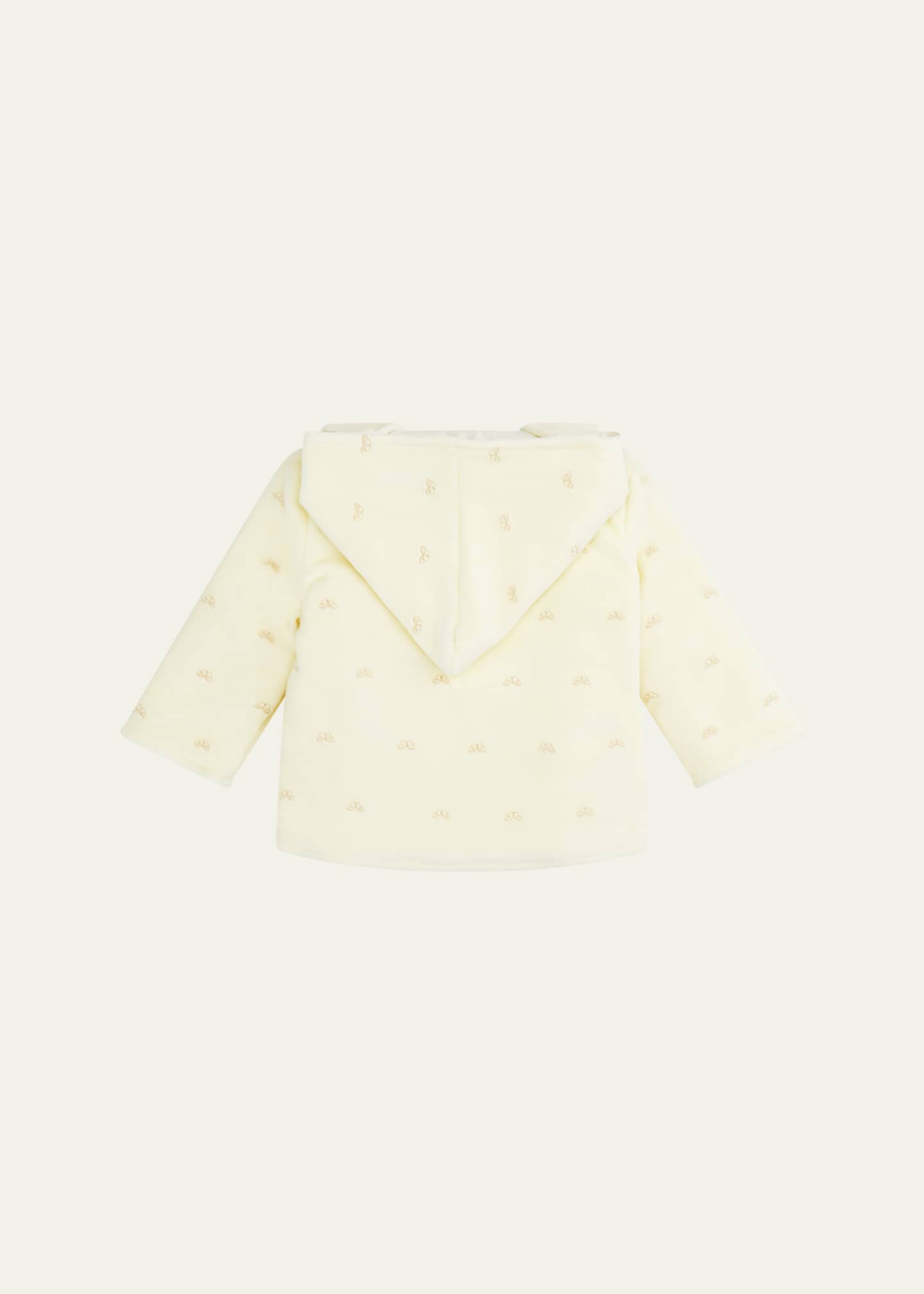 Marie Chantal Girl's Angel Wing Velour Jacket, Size 3M-2 Image 2 of 3