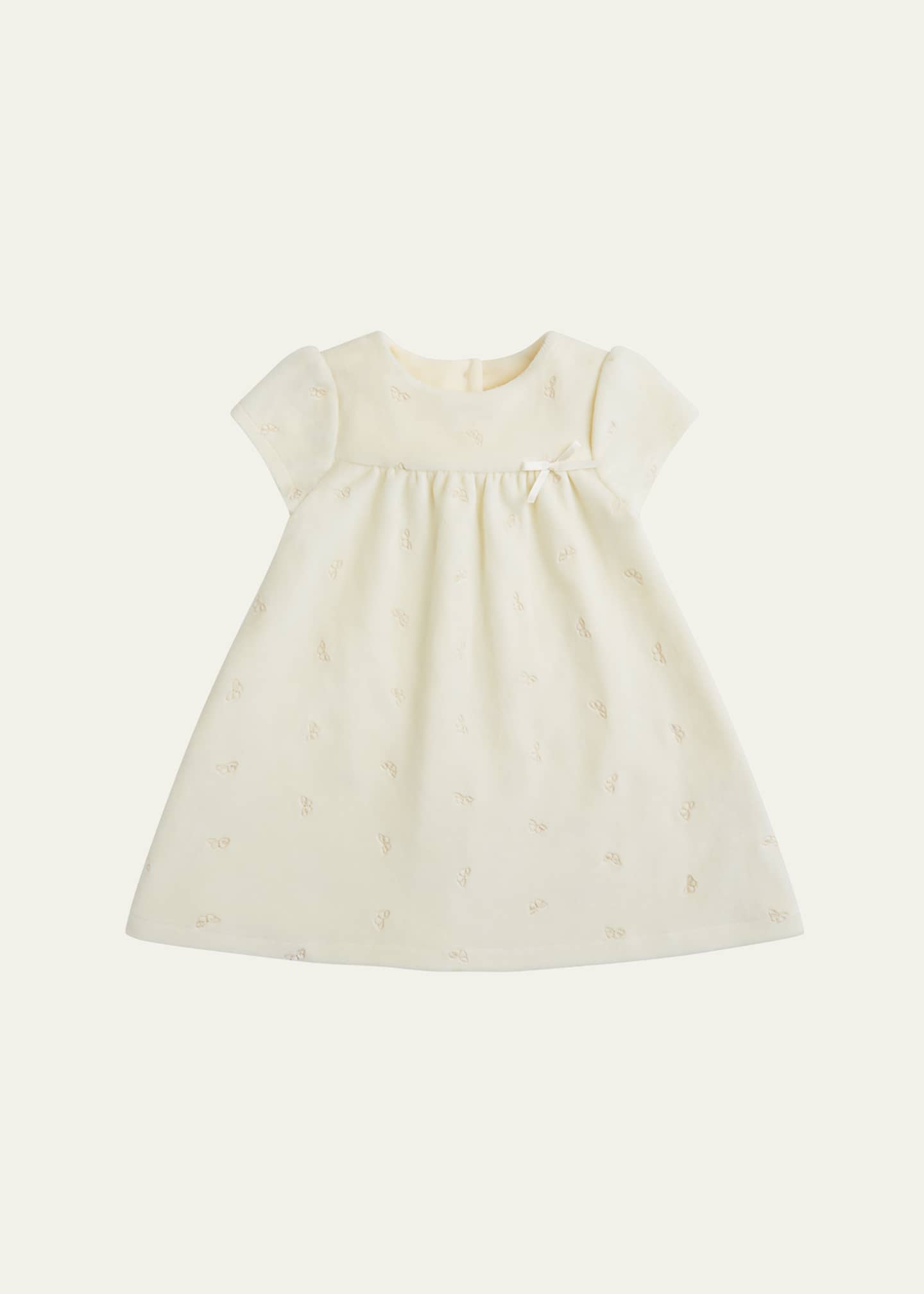 Marie Chantal Girl's Velour Angel Wing Printed Dress, Size 3M-3 Image 1 of 3