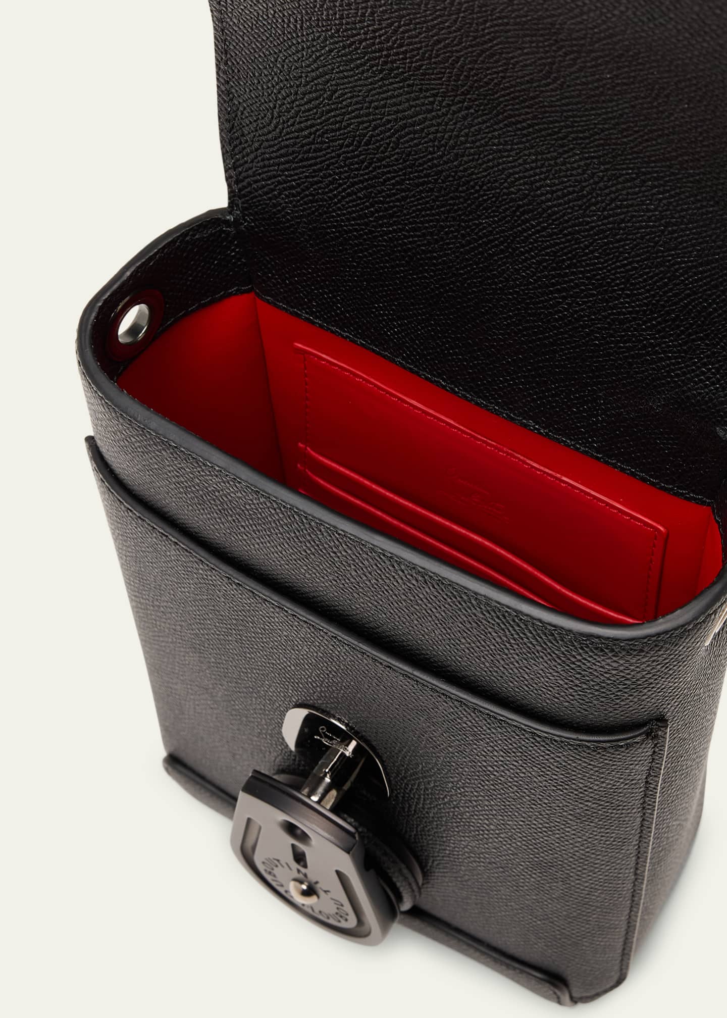 Christian Louboutin Men's Groovy North-South Leather Crossbody Bag Image 4 of 5