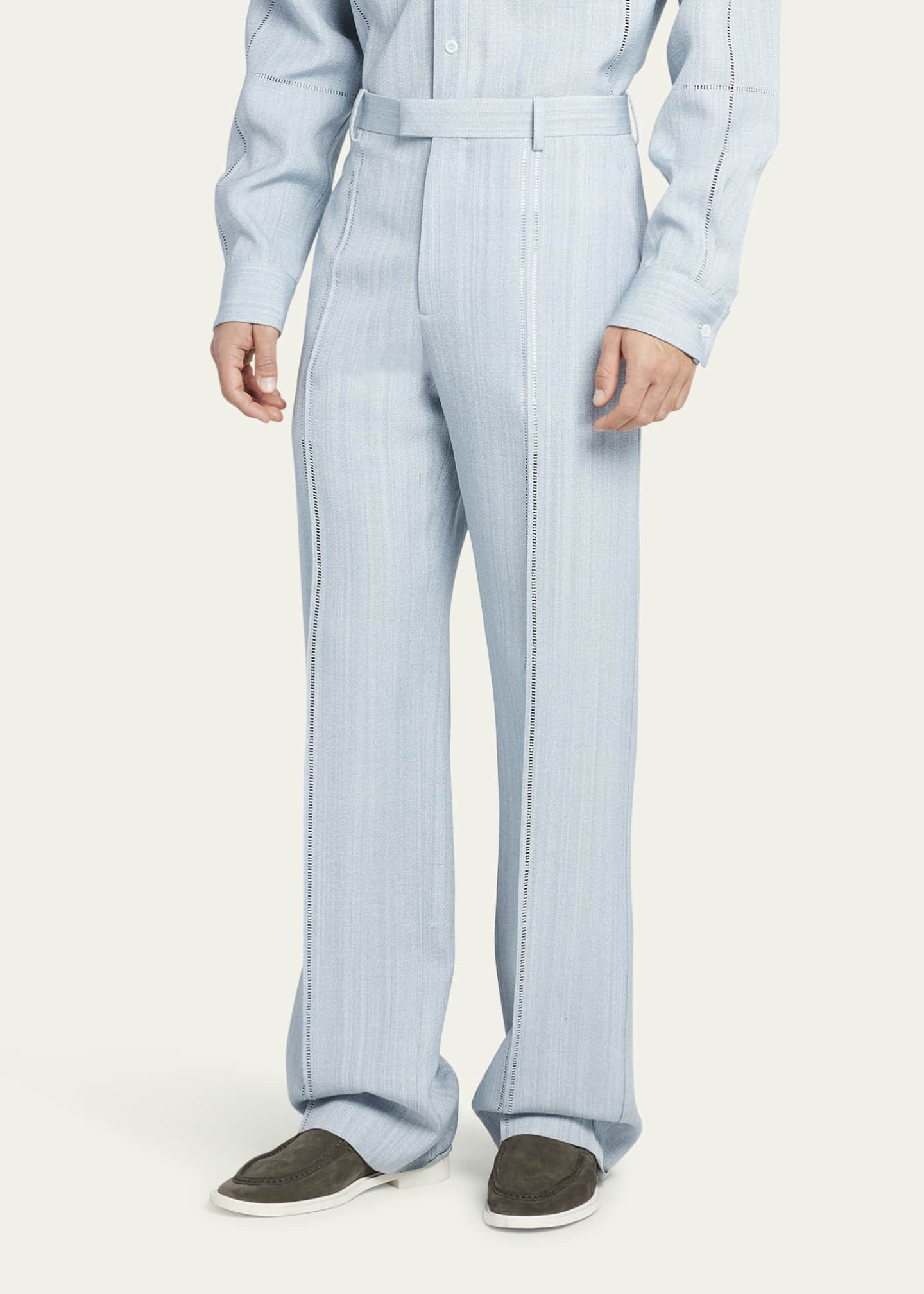 Bottega Veneta Men's Grainy Open Stitch Trousers Image 4 of 5