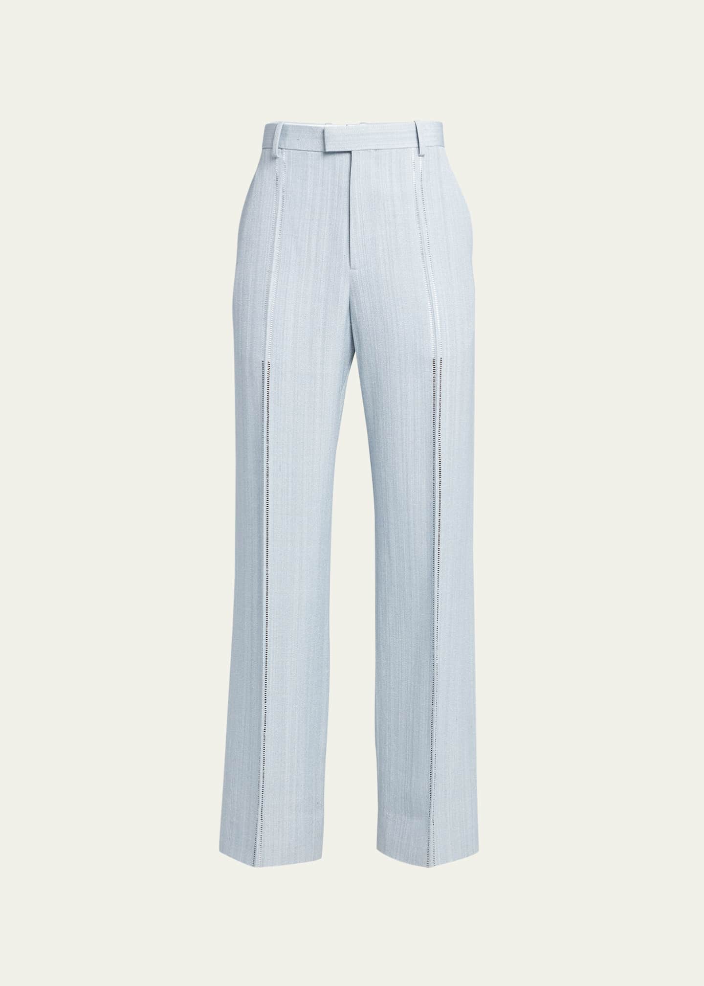 Bottega Veneta Men's Grainy Open Stitch Trousers Image 1 of 5