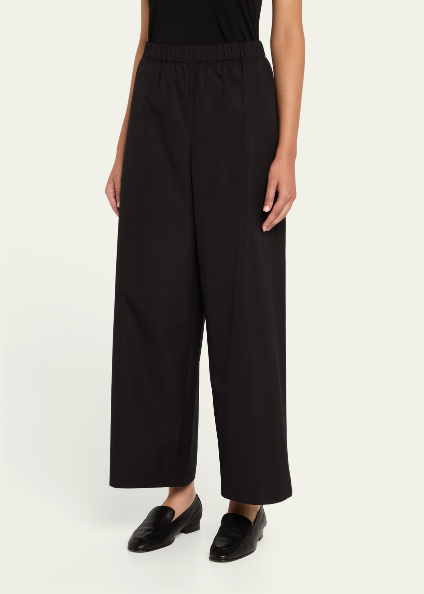 Lafayette 148 New York Riverside Wide-Leg Organic Cotton Poplin Pants Image 4 of 5