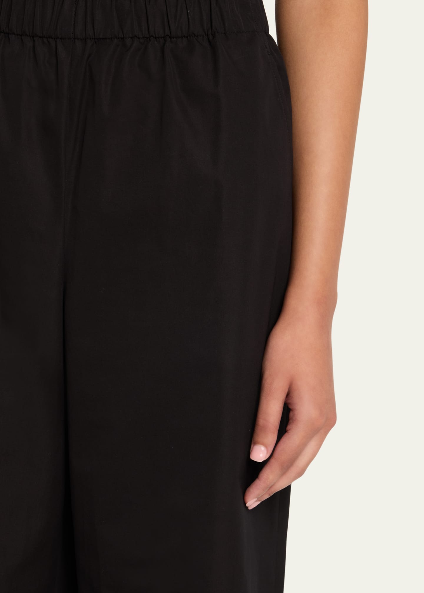 Lafayette 148 New York Riverside Wide-Leg Organic Cotton Poplin Pants Image 5 of 5