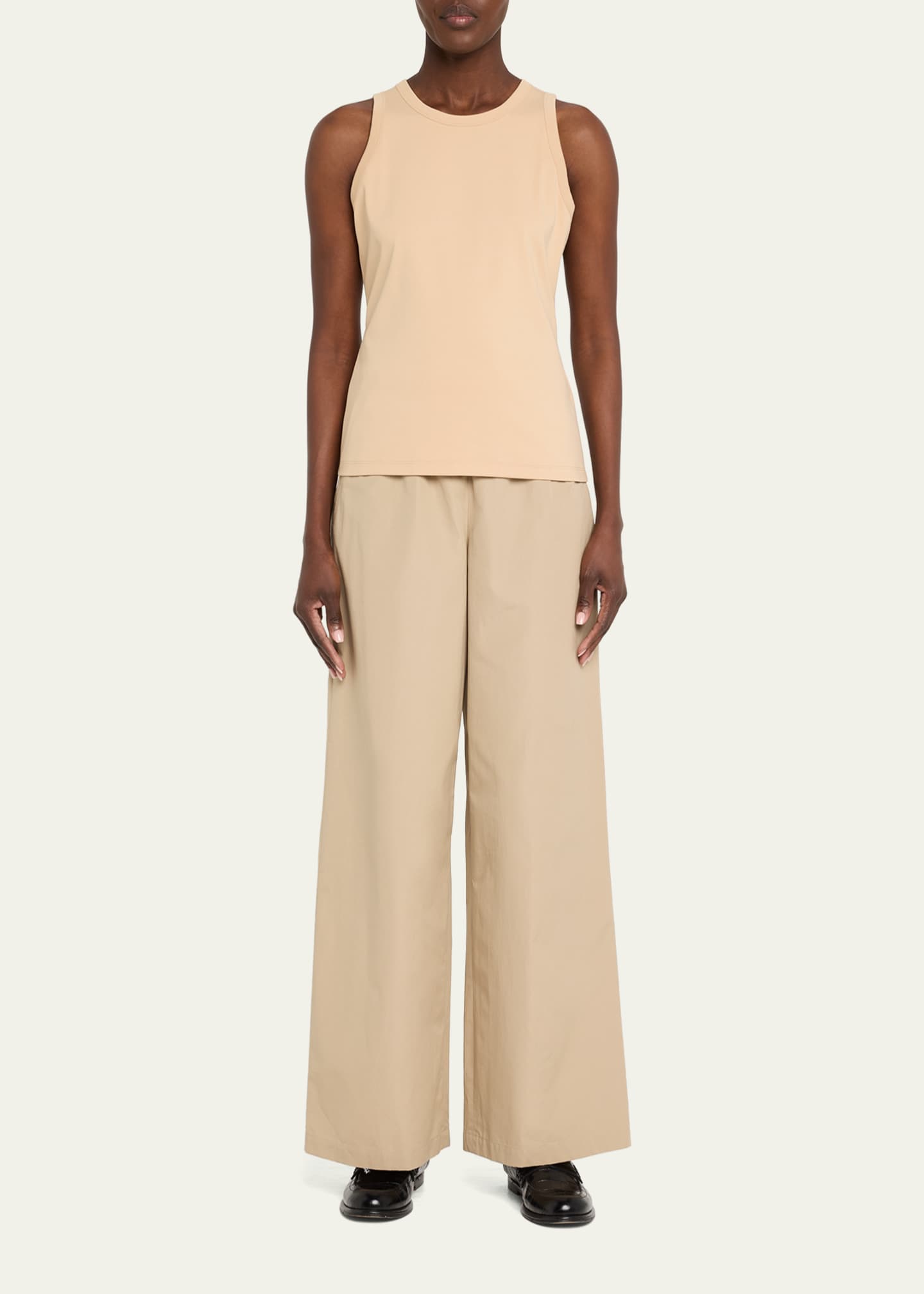 Lafayette 148 New York Riverside Wide-Leg Organic Cotton Poplin Pants Image 2 of 5